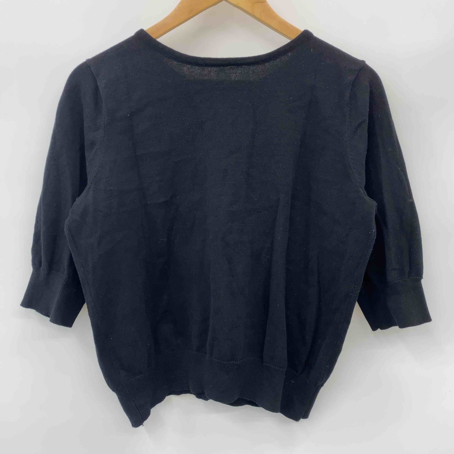 titivate ティティベイト　黒　ブラック　ボタンの形それぞれ少し異なる　レディース カーディガン　半袖　サイズL