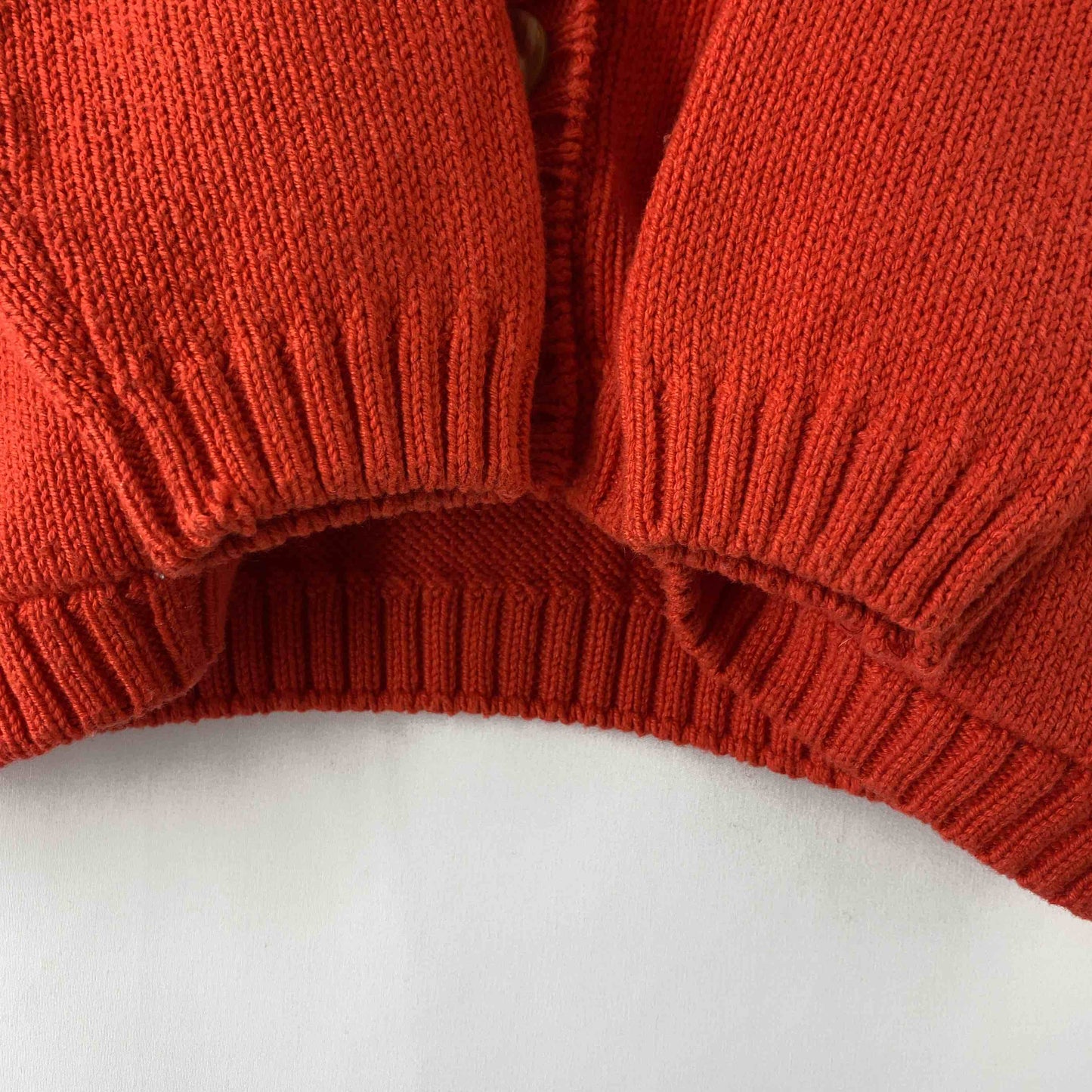 レディース カーディガン   オレンジ イタリア製 カシミア混 サイズM