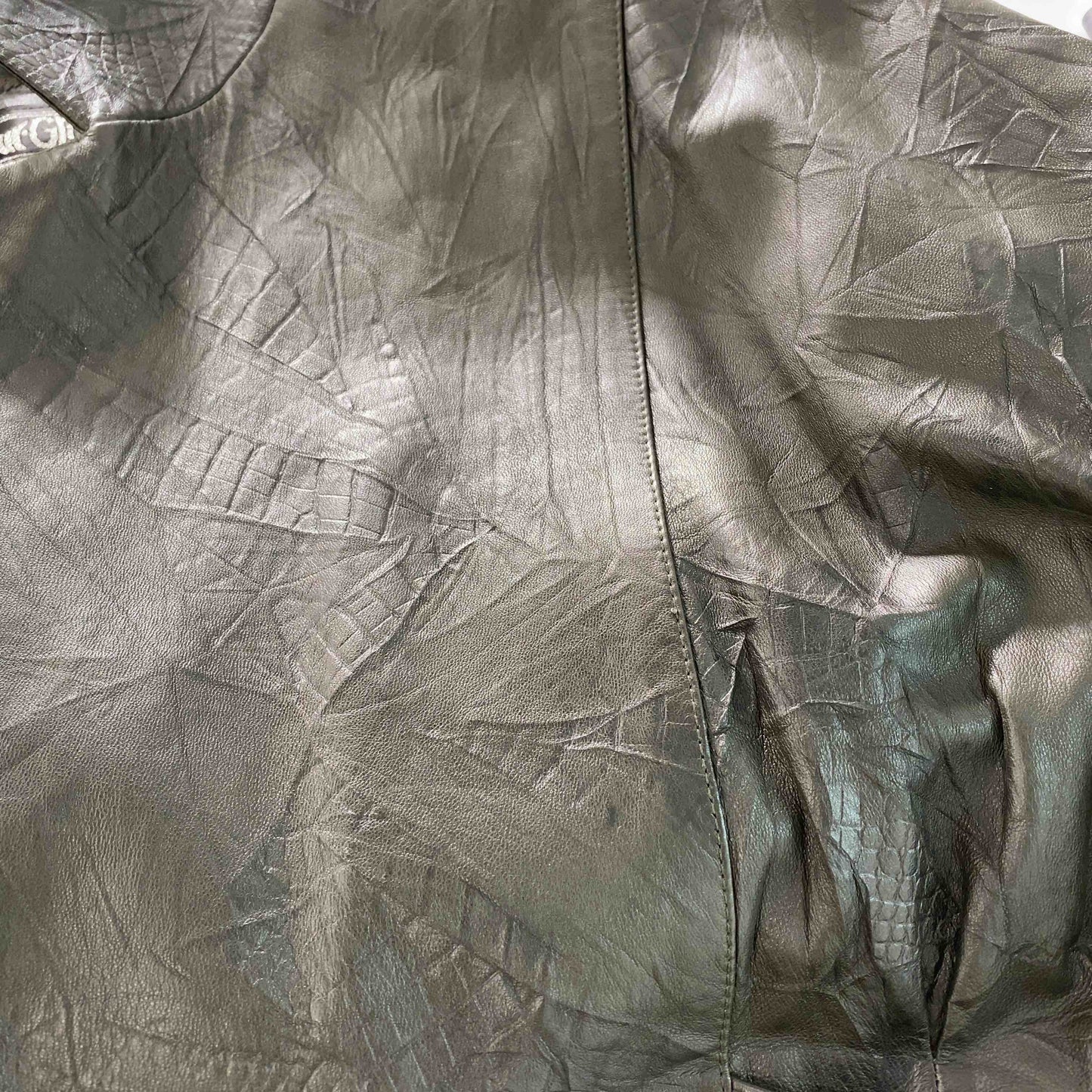 Fur・Griser レザージャケット  メンズ ブラック