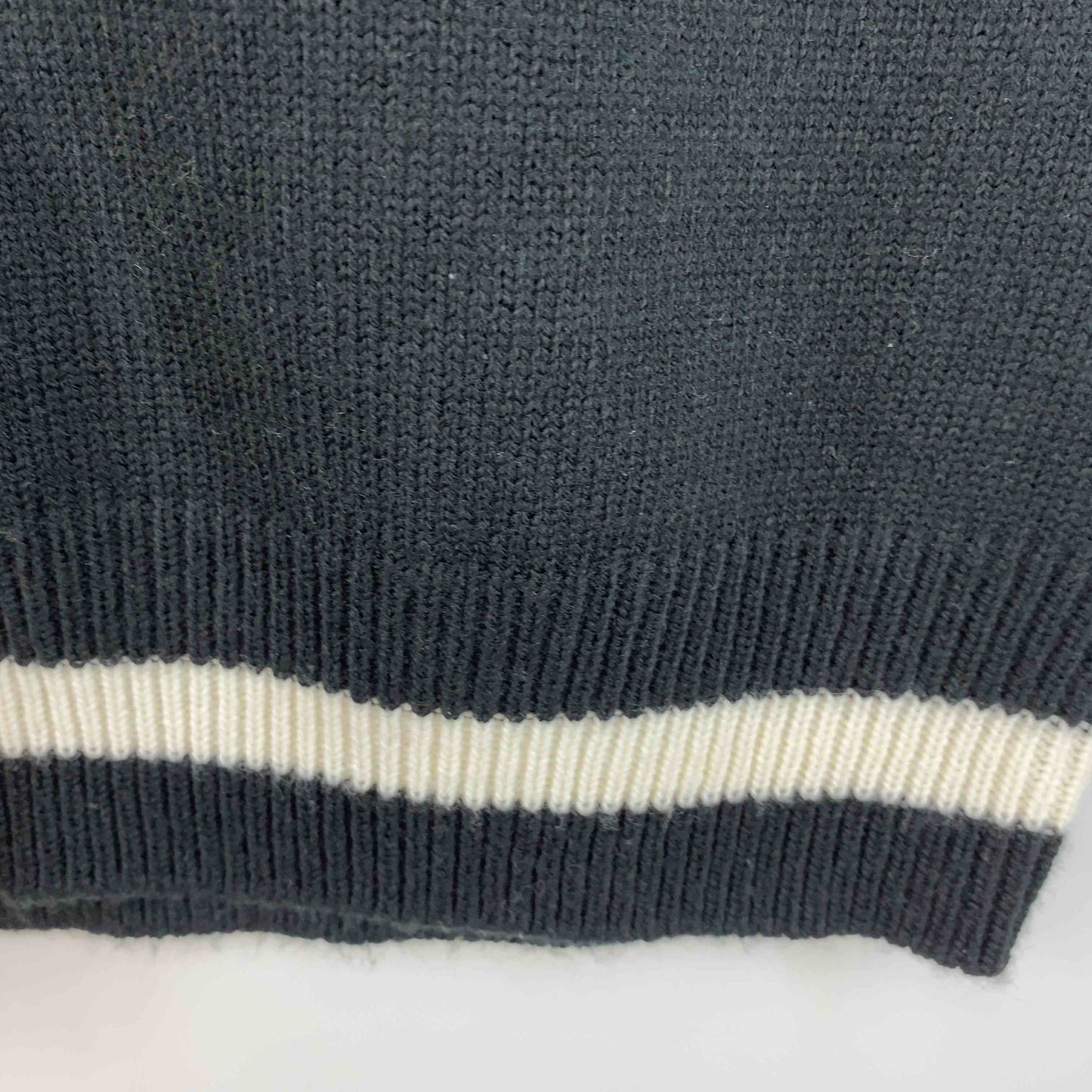 MONO-MART モノマート　黒　ブラック　ベスト　ホワイトライン　サイズＦ　 メンズ ニット/セーター