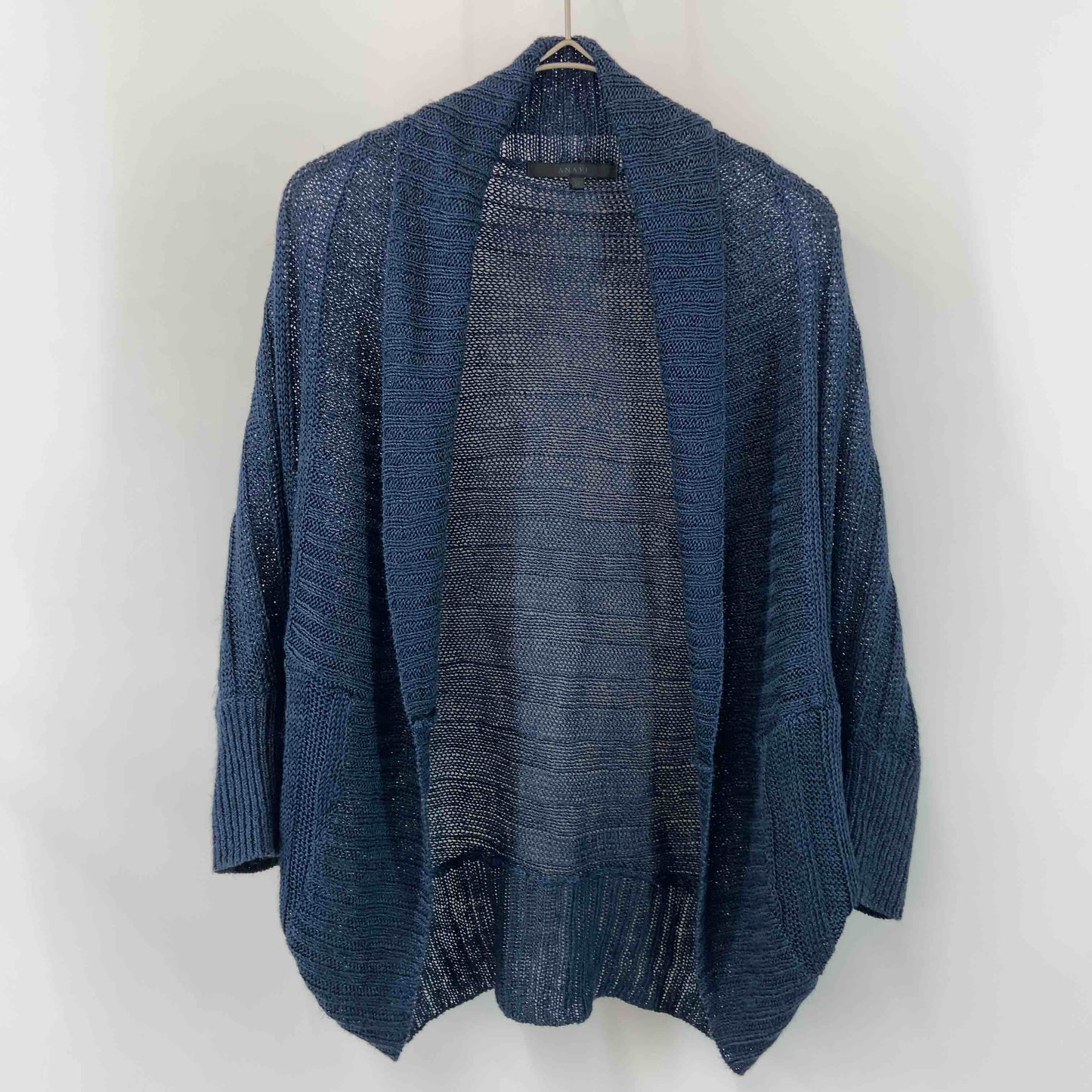 ANAYI アナイ ブルー系 シンプル ニット地 羽織り レディース カーディガン