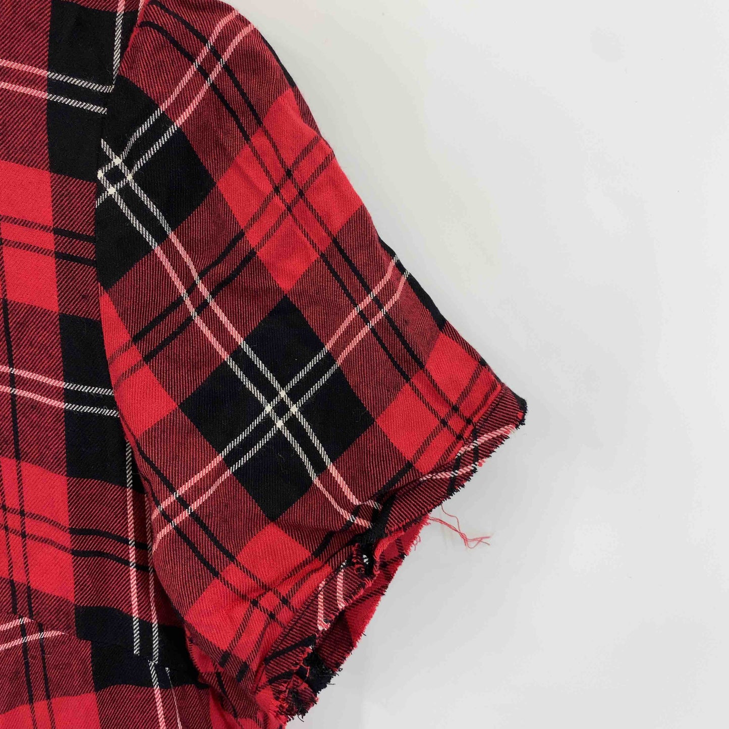 ZARA ザラ レディース 半袖ワンピース　ロング丈　タータンチェック　赤