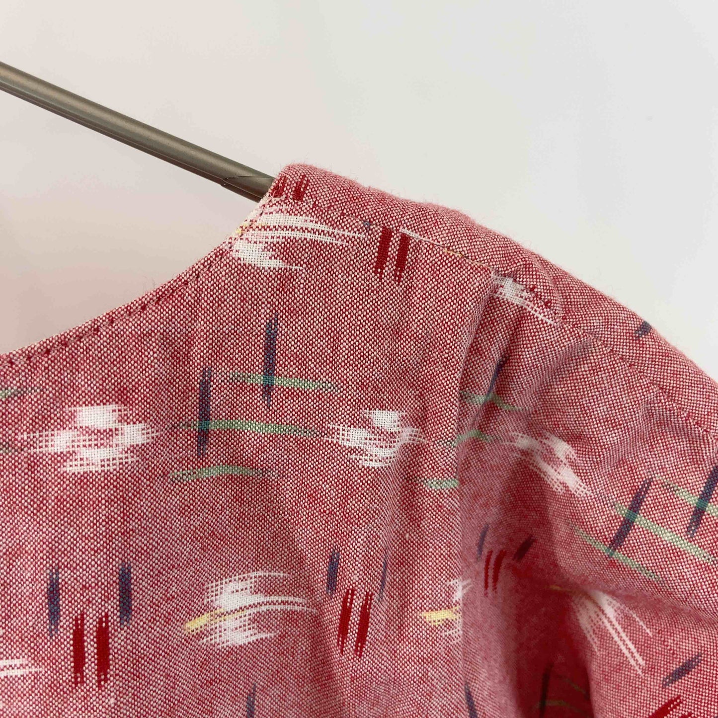 草野栄 レディース 半袖シャツ/ブラウス 絣(かすり)模様 ピンク