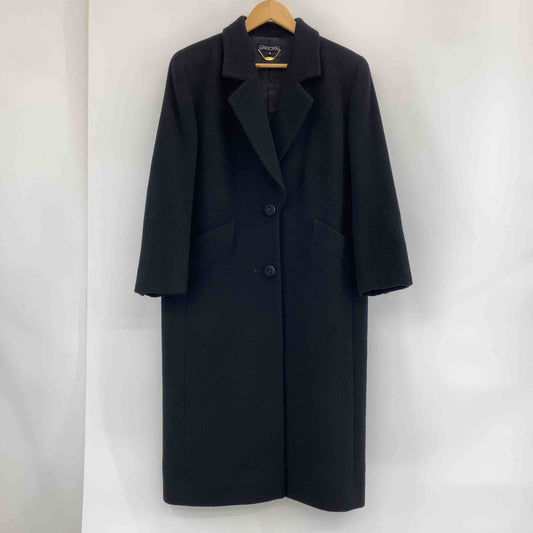 ㈱イギン　　PARIS　VON　黒　ブラック　肩パット入り　カシミア100％　 レディース ステンカラーコート　ロングコート