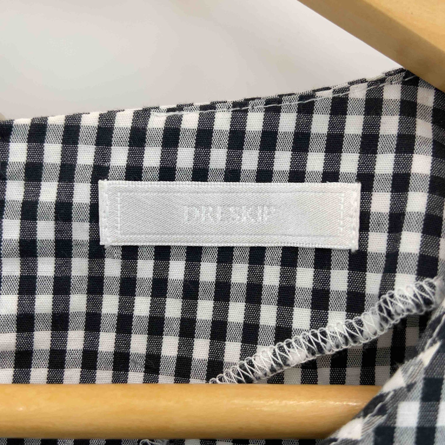 DRESKIP ドレスキップ レディース 半袖シャツ/ブラウス ギンガムチェック バルーンスリーブ 袖パール付き