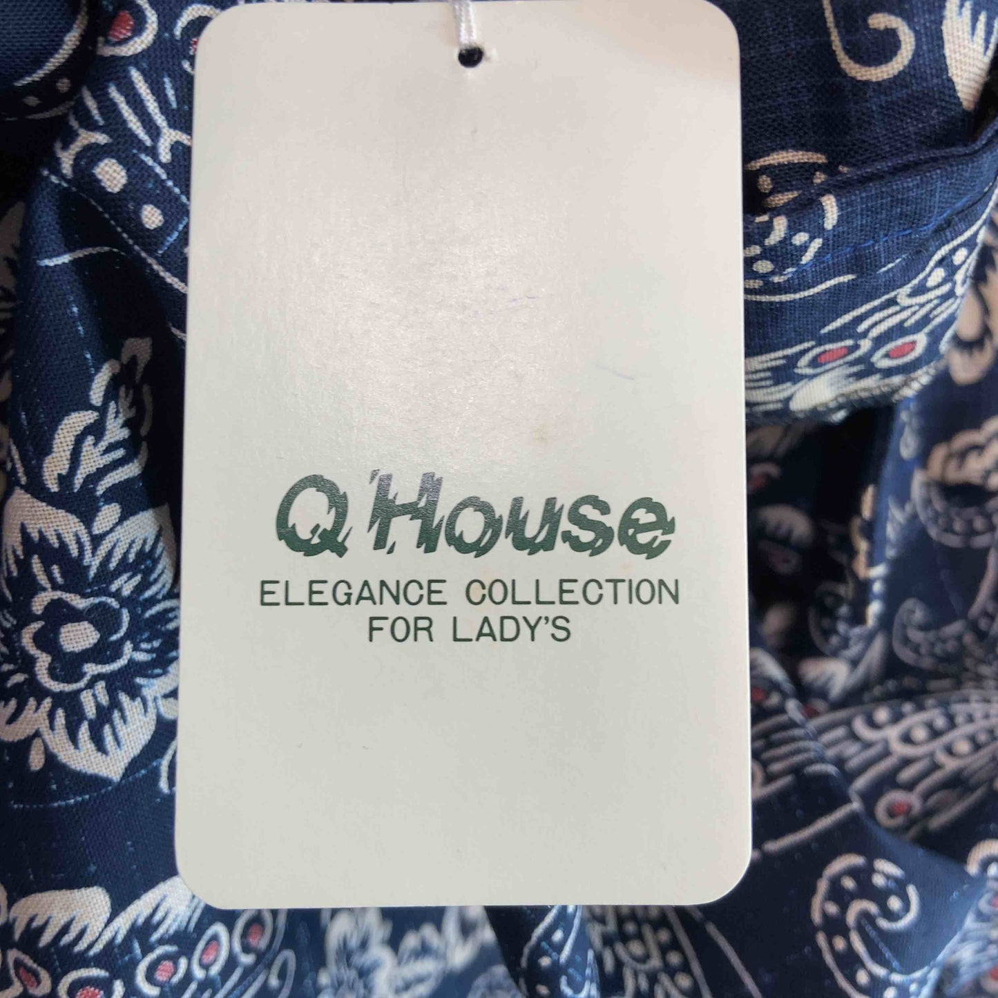 レディース 長袖シャツ/ブラウス 総柄 ネイビー