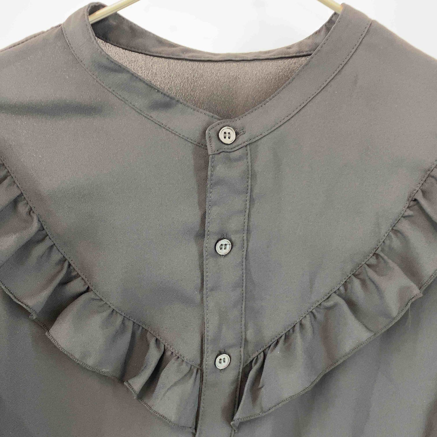 Rope Picnic ロペピクニック 黒　ブラック　スタンドカラー　サイズ38　 レディース 半袖シャツ/ブラウス