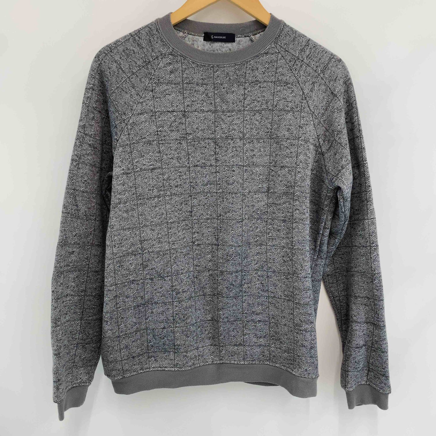 RAGE BLUE レイジブルー メンズ スウェット ヘリンボーン柄 グレー