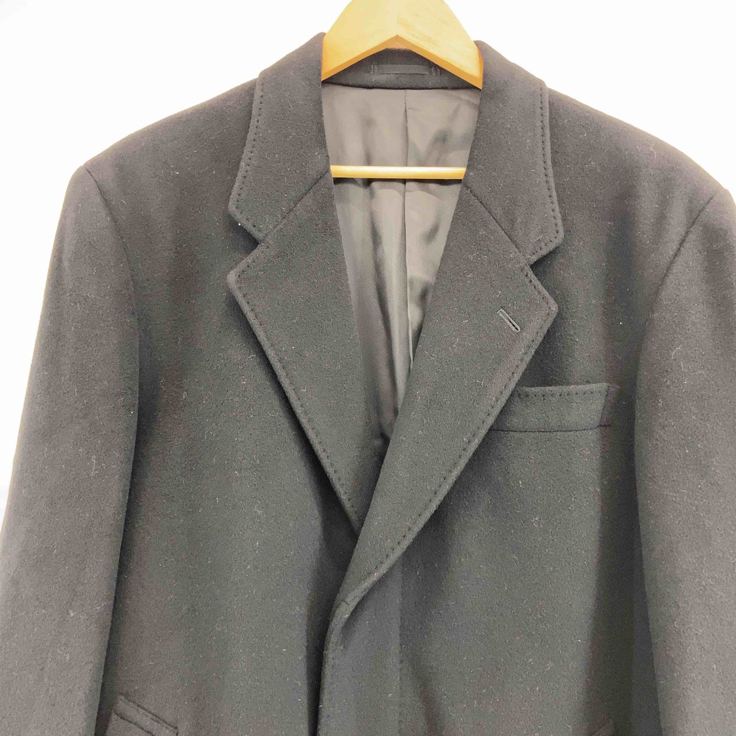 RAGLUX ラグラックス メンズ チェスターコート カシミヤ100％ 黒