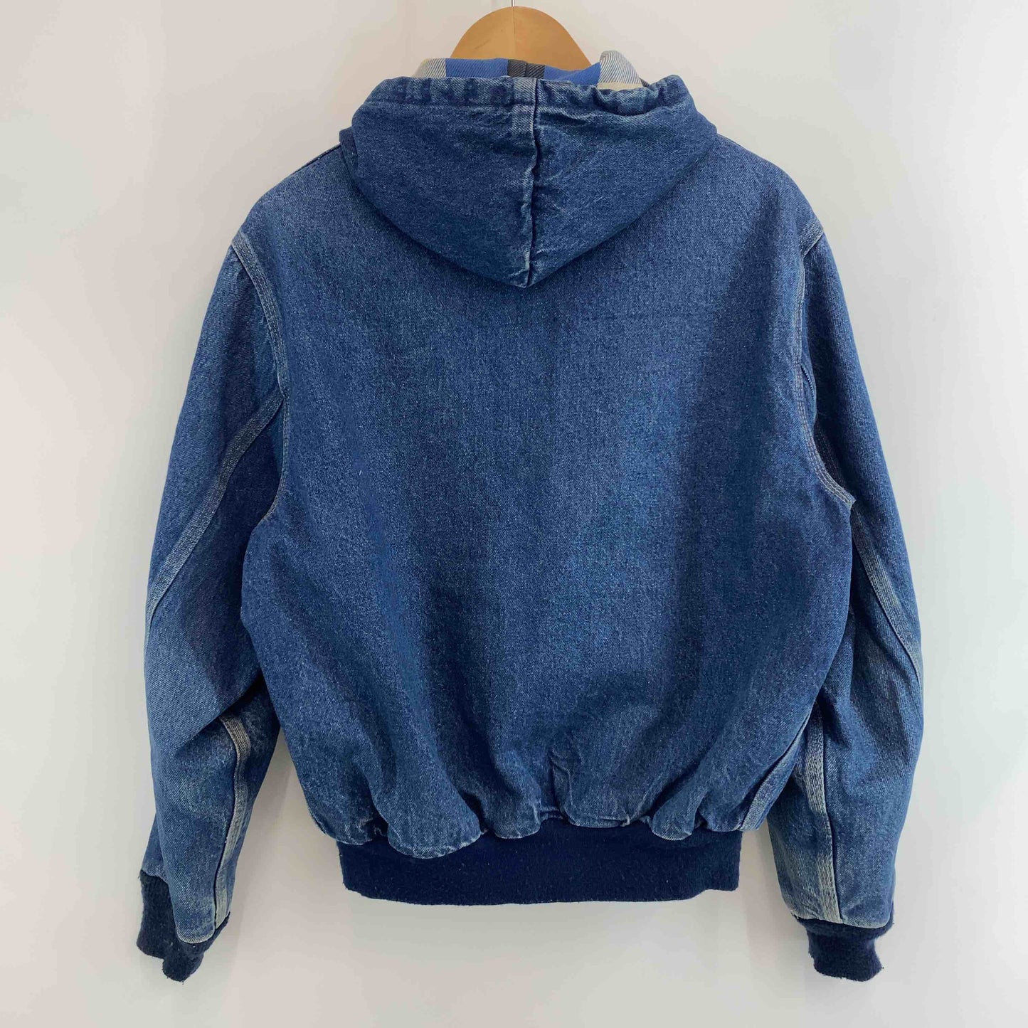 Carhartt カーハート メンズ Gジャン/デニムジャケット ブルー フード 裏地チェック