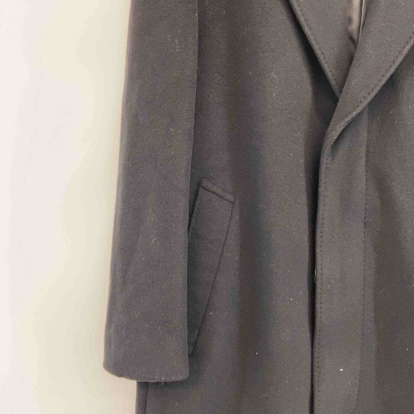 RAGLUX ラグラックス メンズ チェスターコート カシミヤ100％ 黒