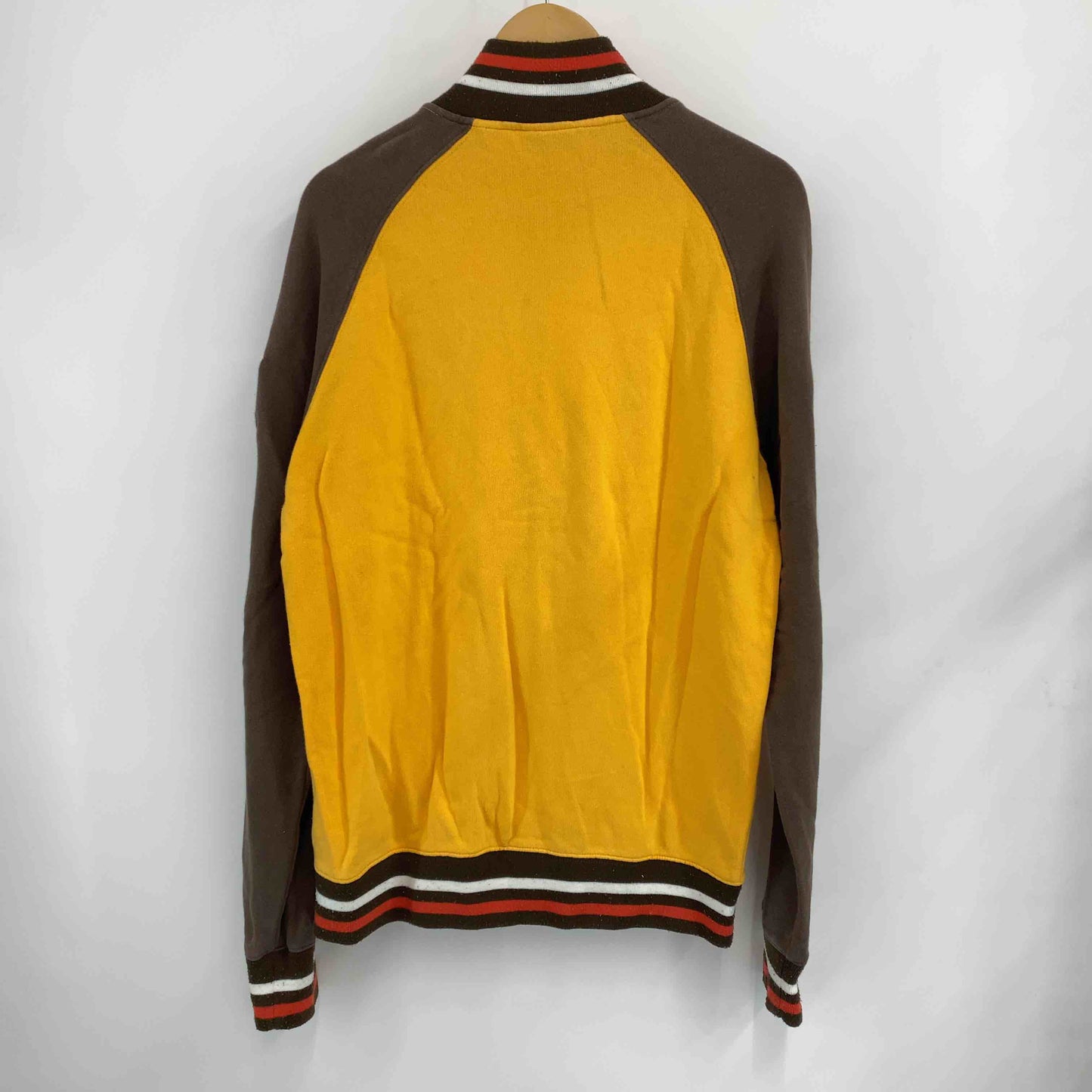 Billabong ビラボン メンズ スウェットハイネック フルジッパ バイカラー イエローオレンジ×ブラウン