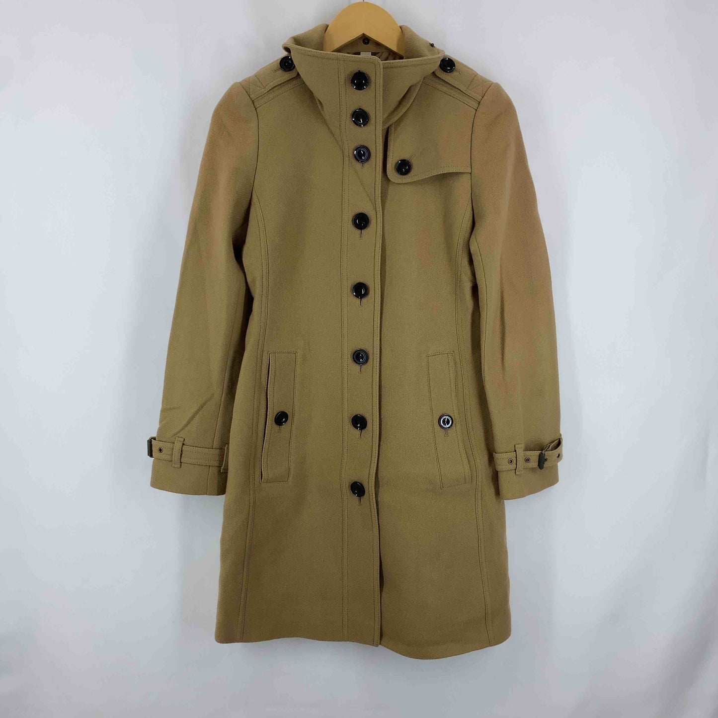 BURBERRY バーバリー レディース チェスターコート オークル 襟ファーベルト欠損