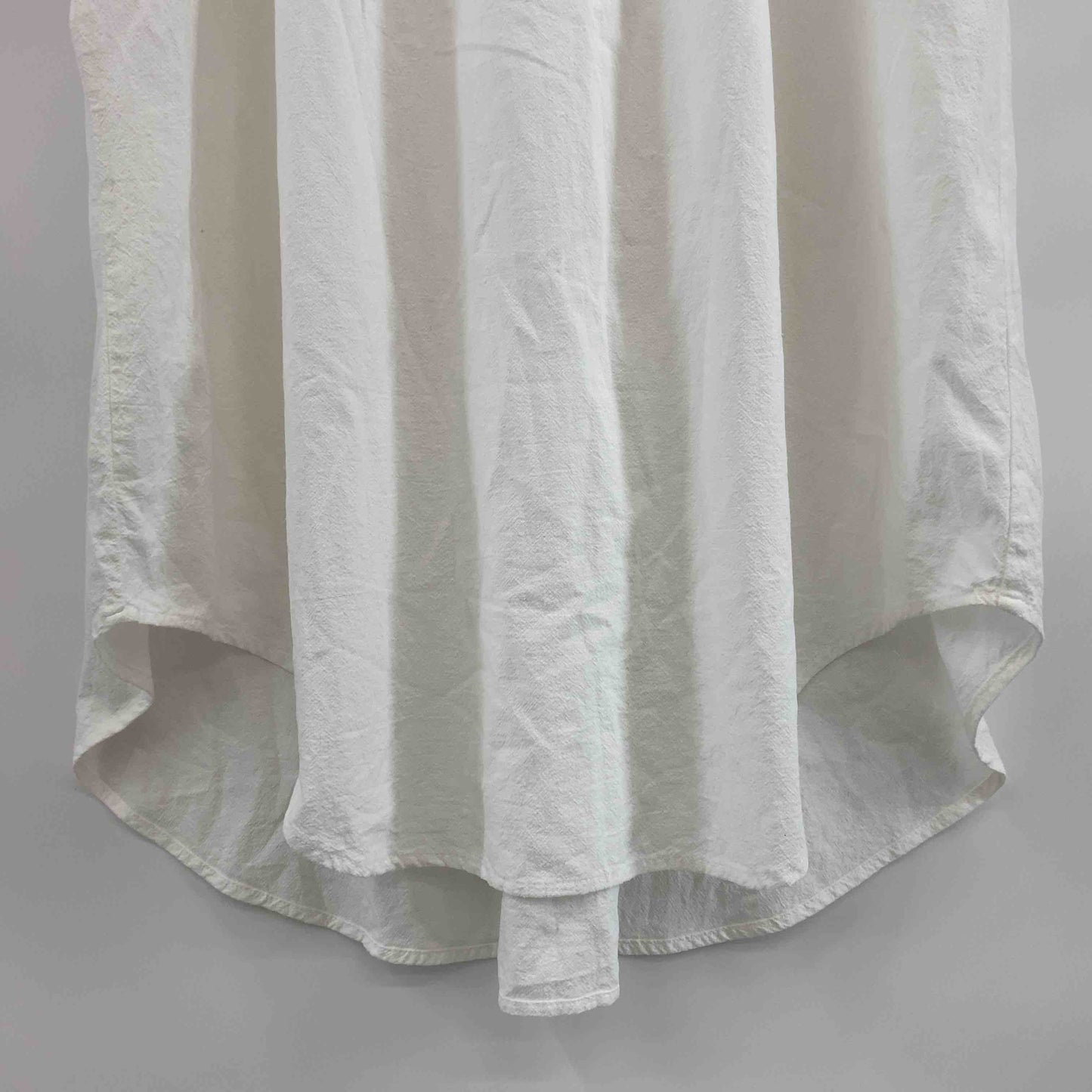 レディース シャツワンピース スキッパーカラー 白