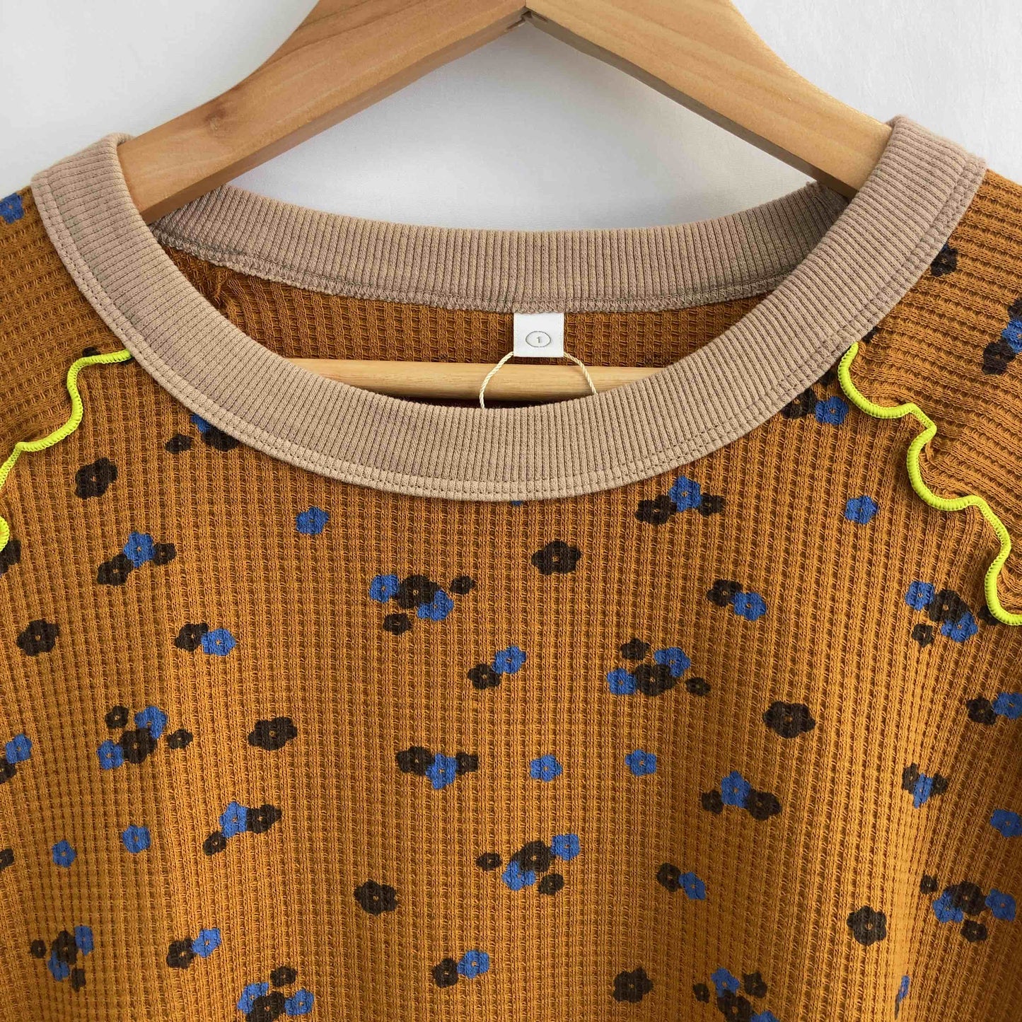 markey's  レディース カットソー（長袖）ブラウン 花柄 tk