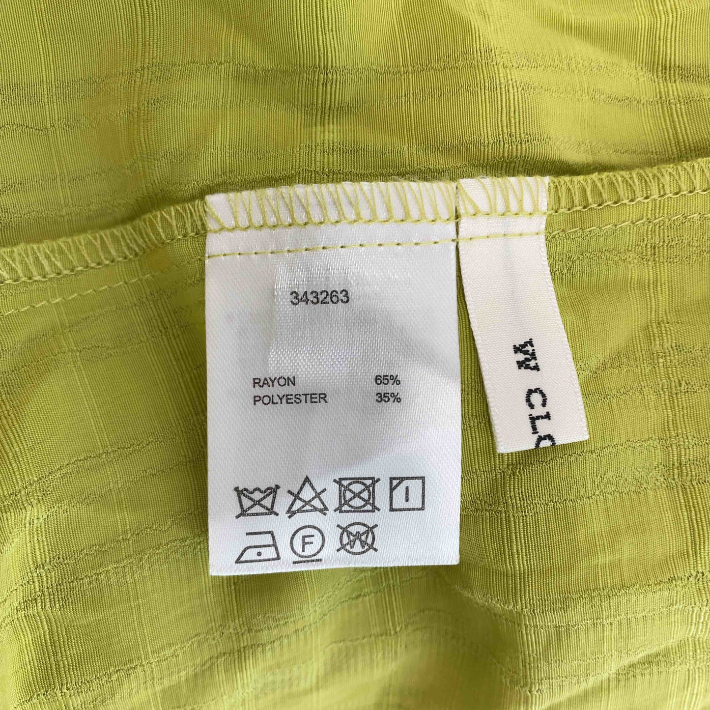 w closet ダブルクローゼット レディース 半袖ワンピース　背中リボン　黄緑