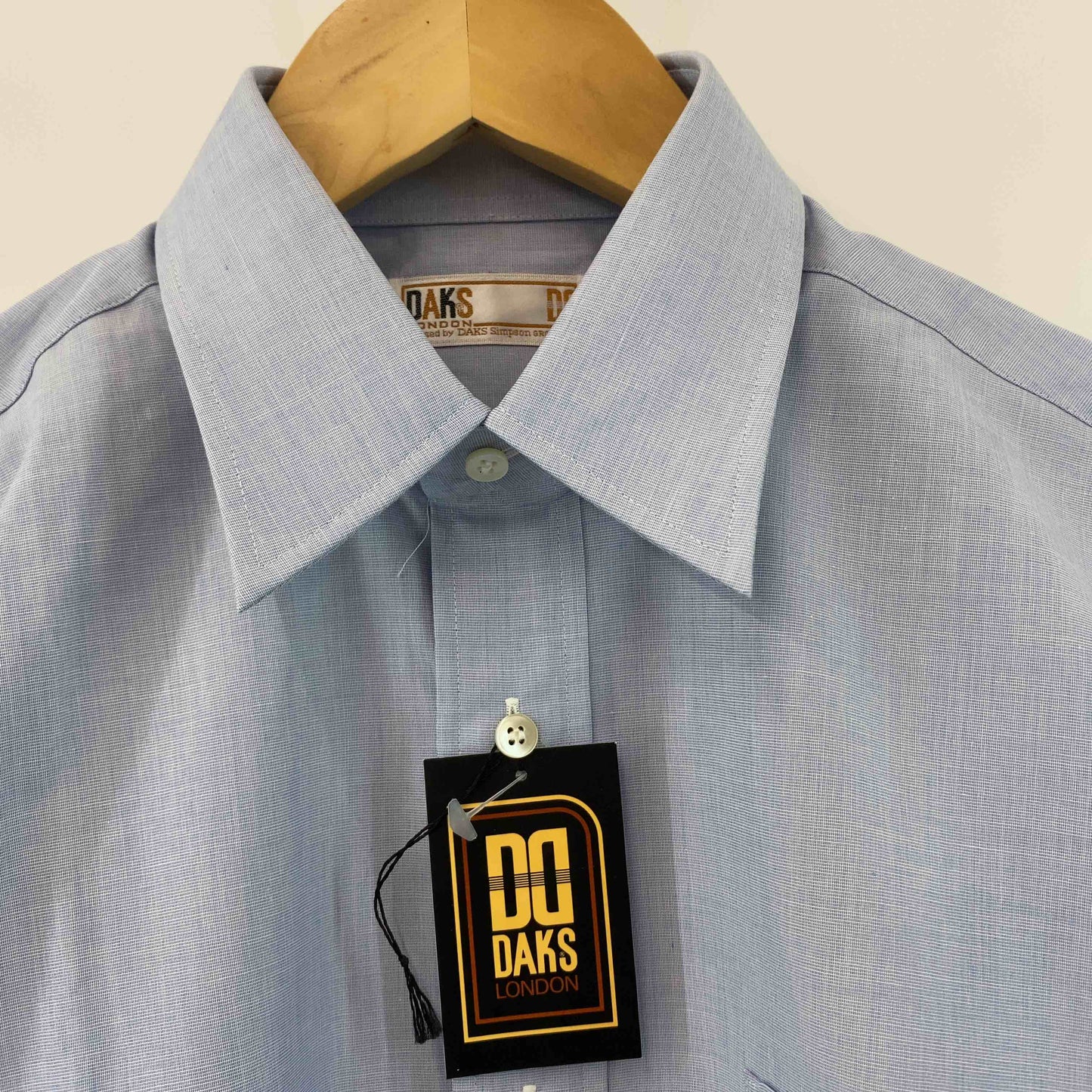 Daks ダックス メンズ 長袖シャツ　ブルー