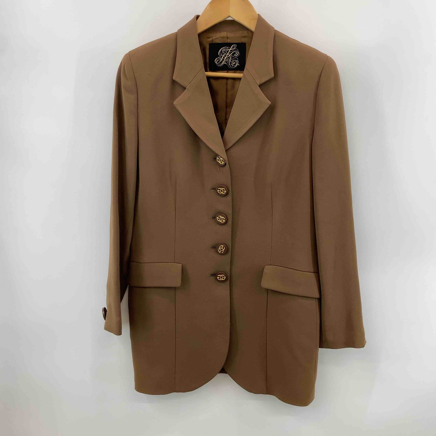 伊太利屋 イタリヤ レディース テーラードジャケット パンツ セットアップ 茶