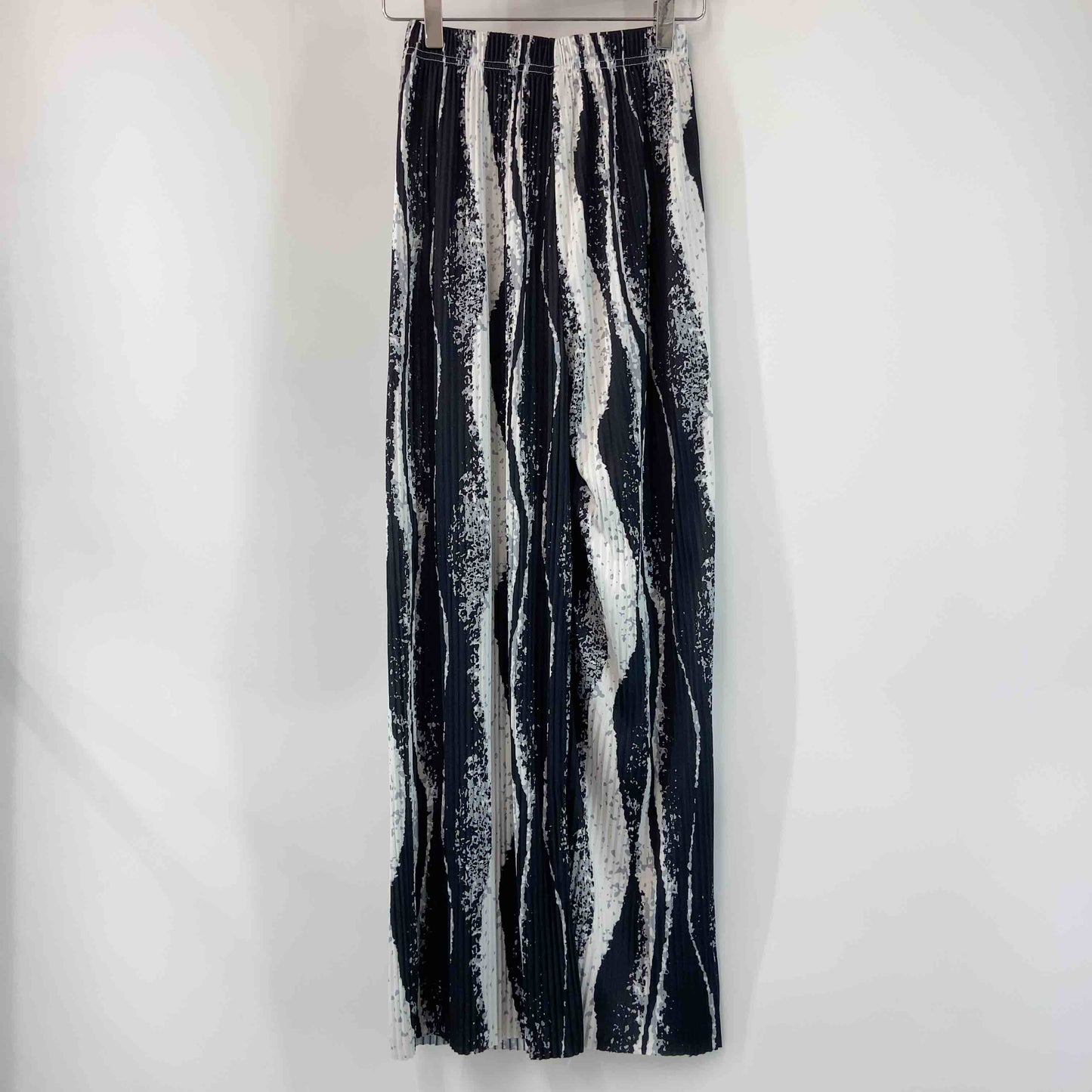 柄パンツ 総柄 プリーツ調 レディース カジュアルパンツ