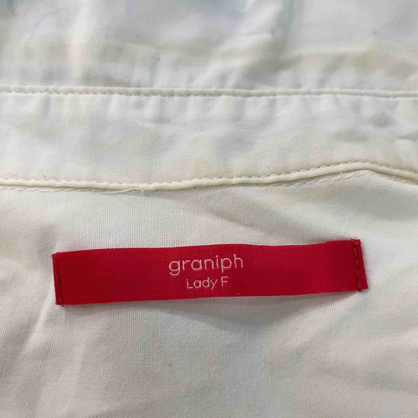 groniph グラニフ レディース シャツワンピース 裾プリント オフ