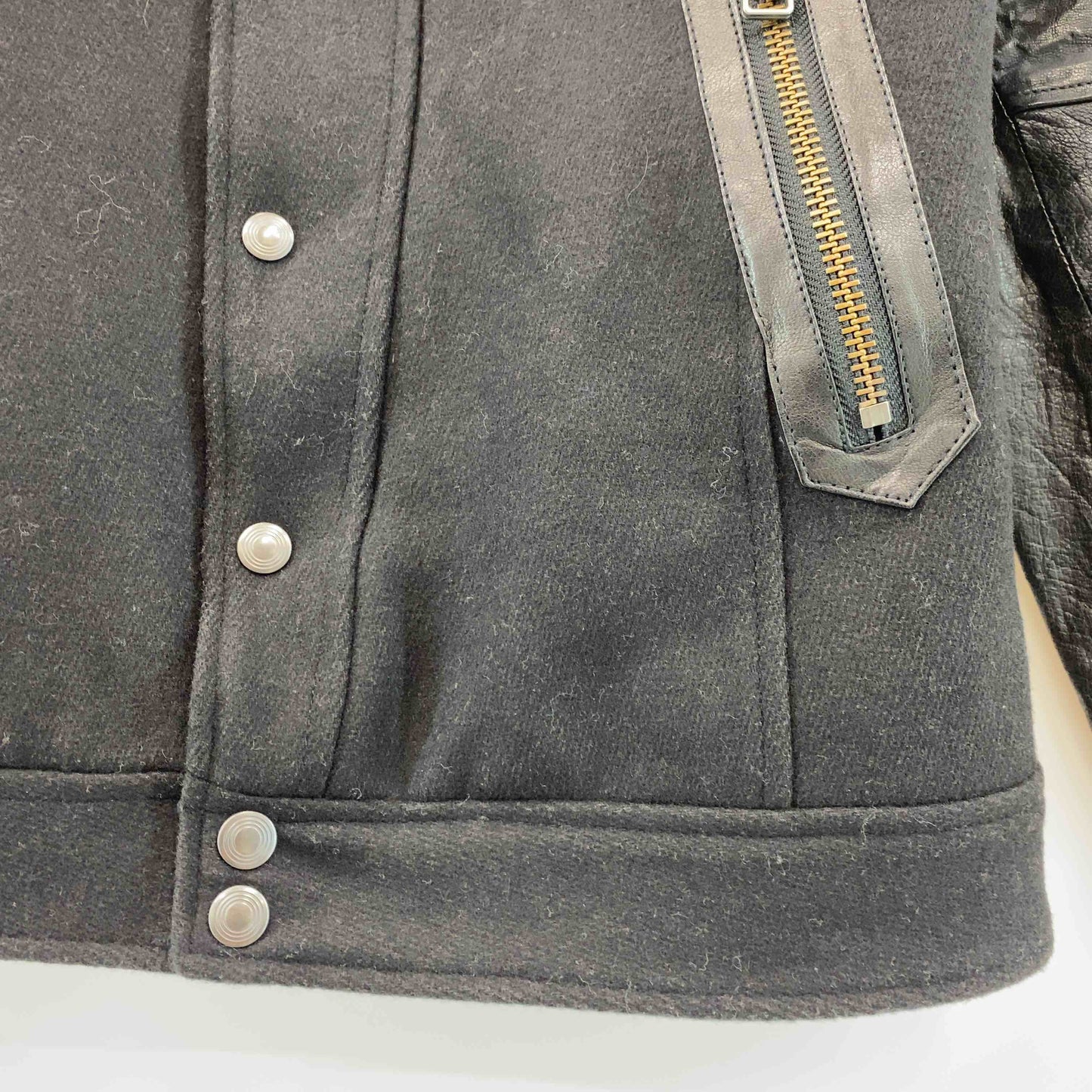 TORNADO MART トルネードマート メンズ ブルゾン ブラック フード折り畳み やぎ革