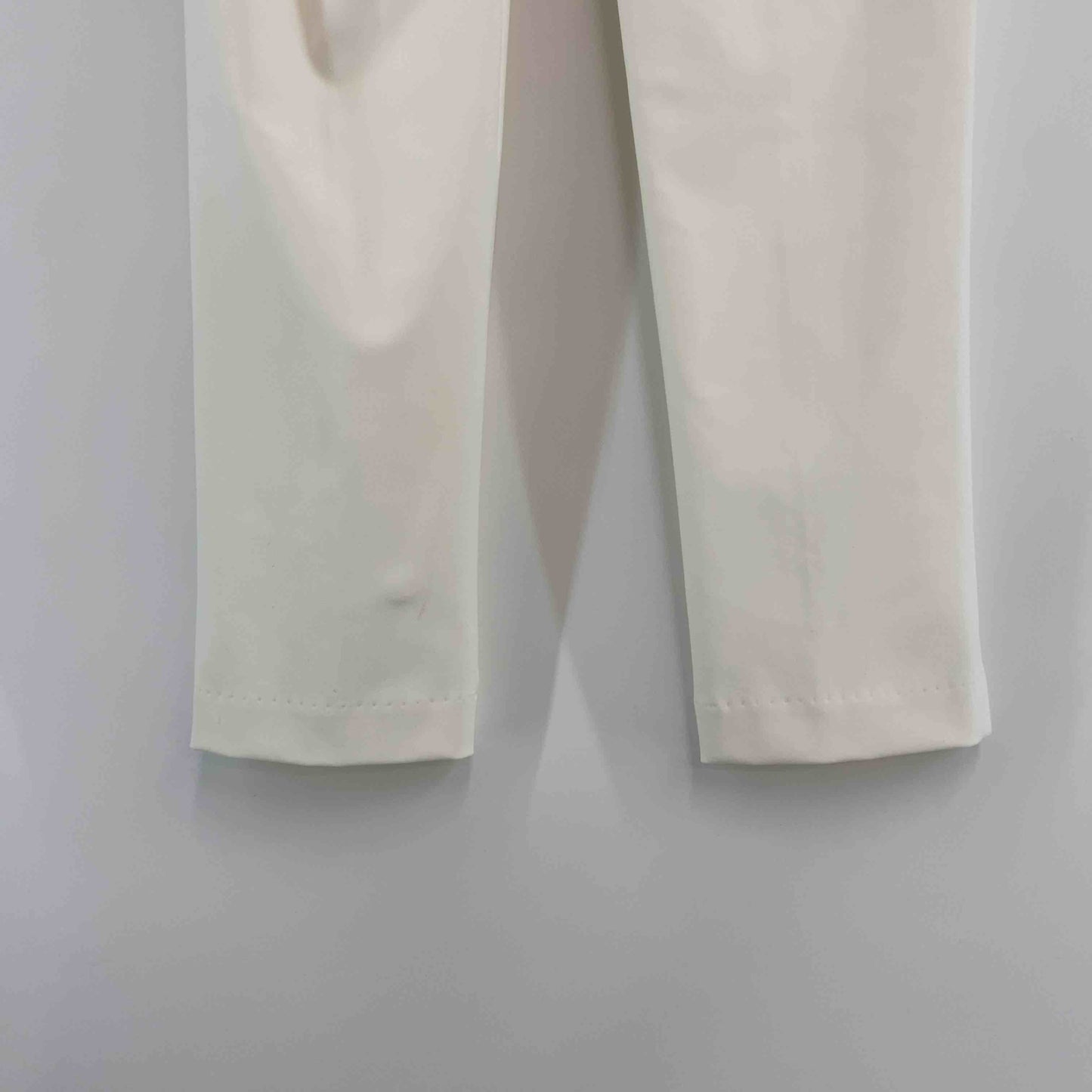 P．2　白　ホワイト　ウエスト総ゴム　 レディース カジュアルパンツ　日本製