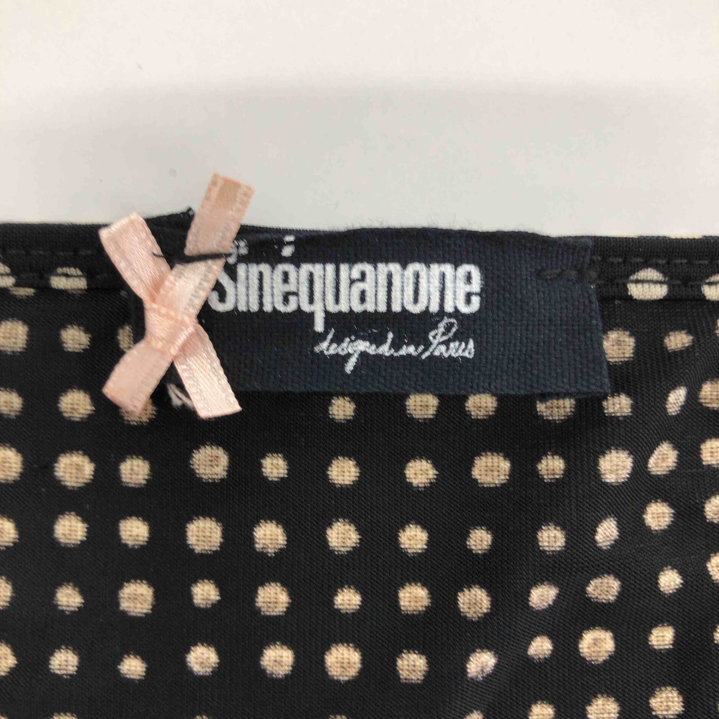 Sinequanone シネカノン レディース ノースリーブひざ丈ワンピースキャミワンピース ドット柄 tk