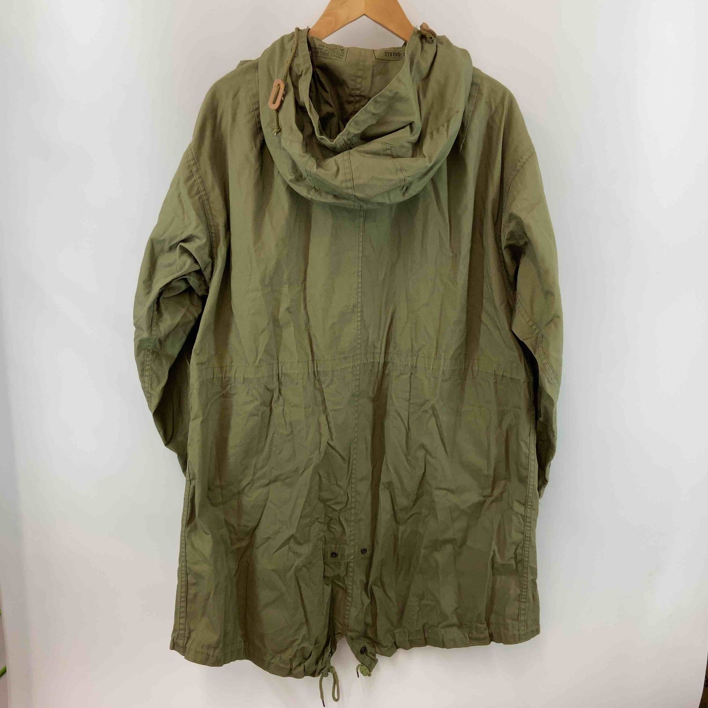 ヴィンテージ メンズ ミリタリージャケット フード フルジップ モッズジャケット カーキ