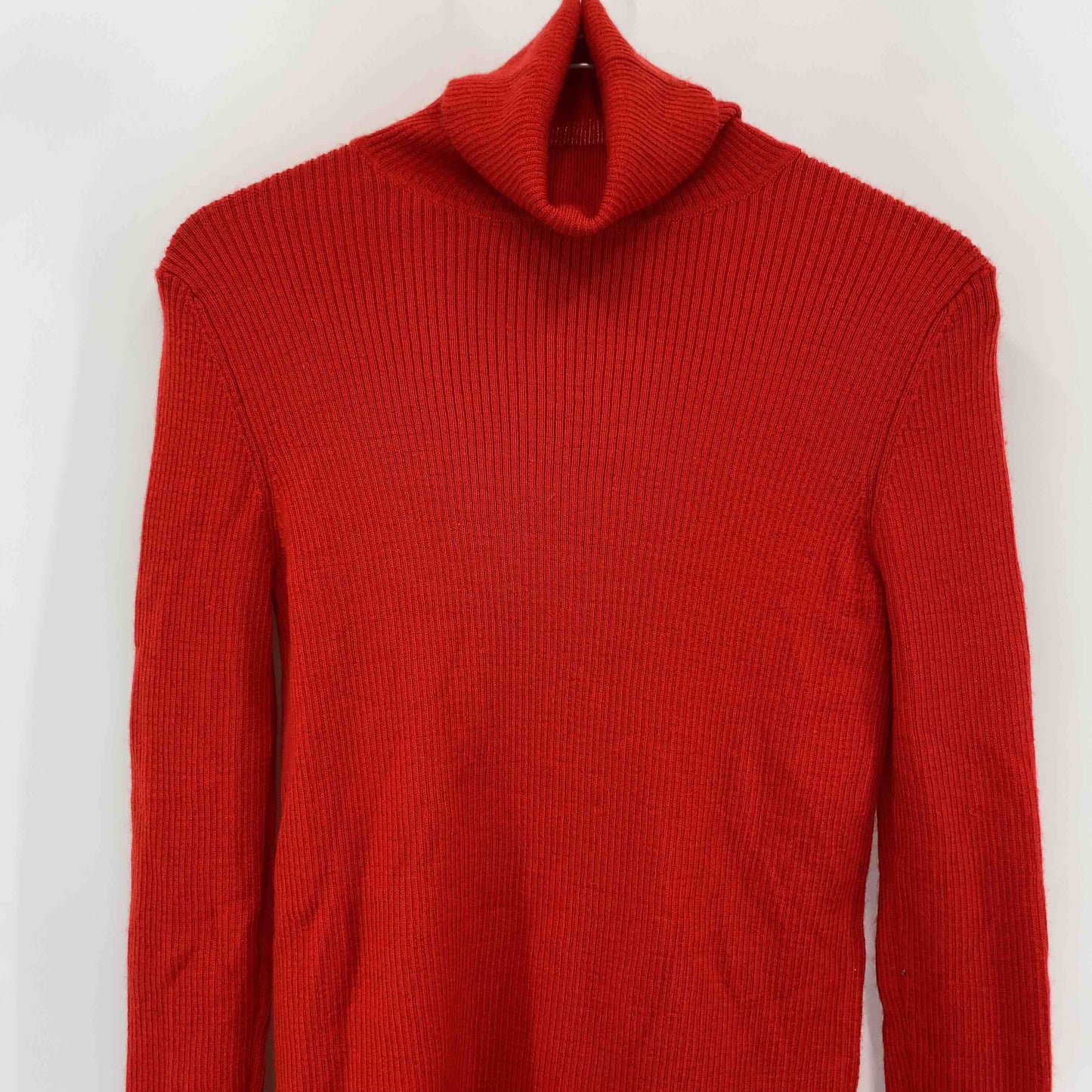 UNIQLO ユニクロ レディース ニット/セーター ウール100％ レッド タートルネック