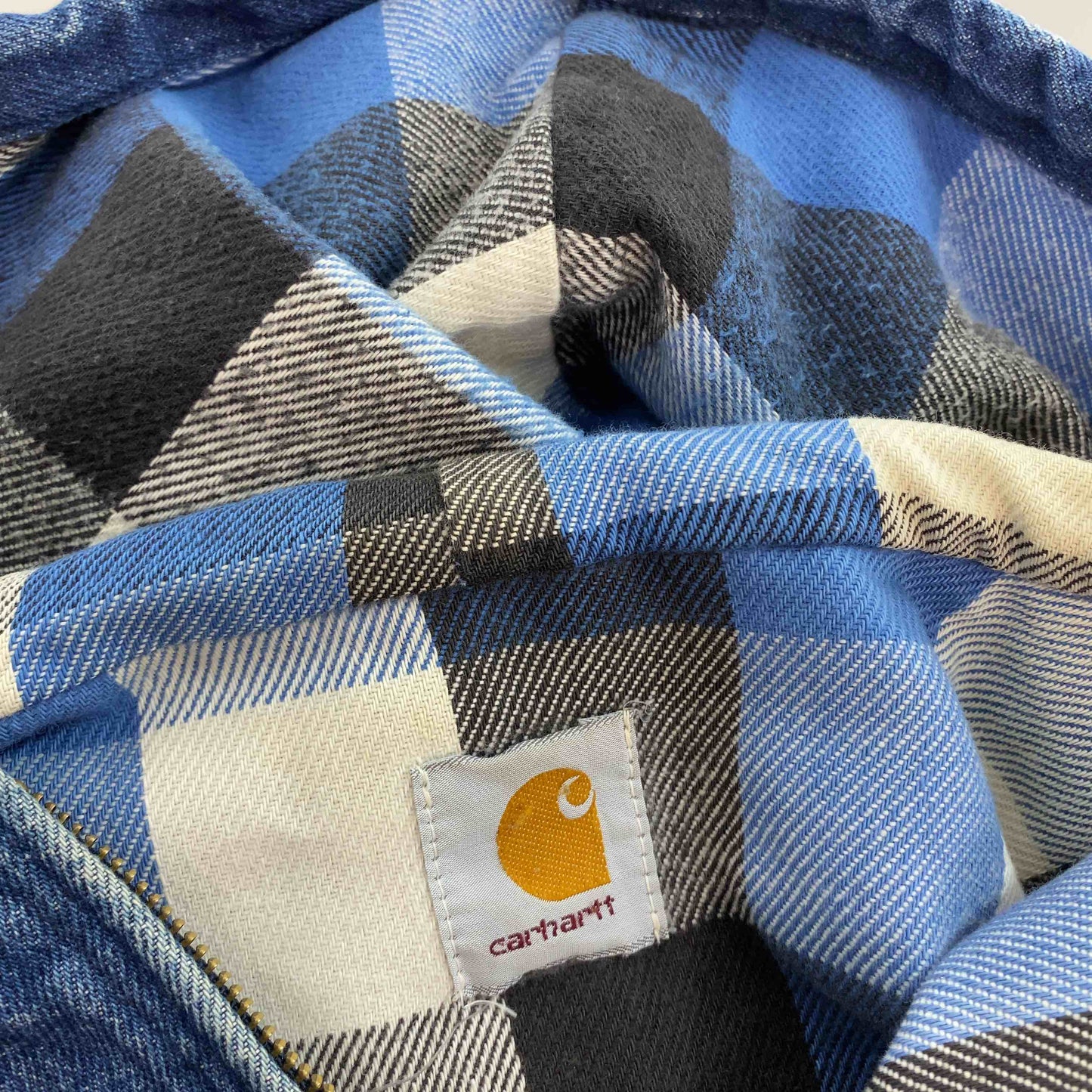 Carhartt カーハート メンズ Gジャン/デニムジャケット ブルー フード 裏地チェック