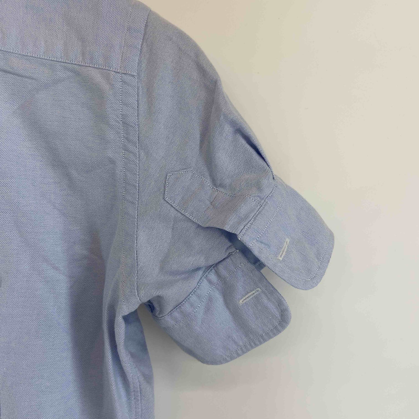 RALPH LAUREN ラルフローレン レディース 半袖シャツ　ブラウス　ボタンダウン　ロゴ刺繍　ブルー