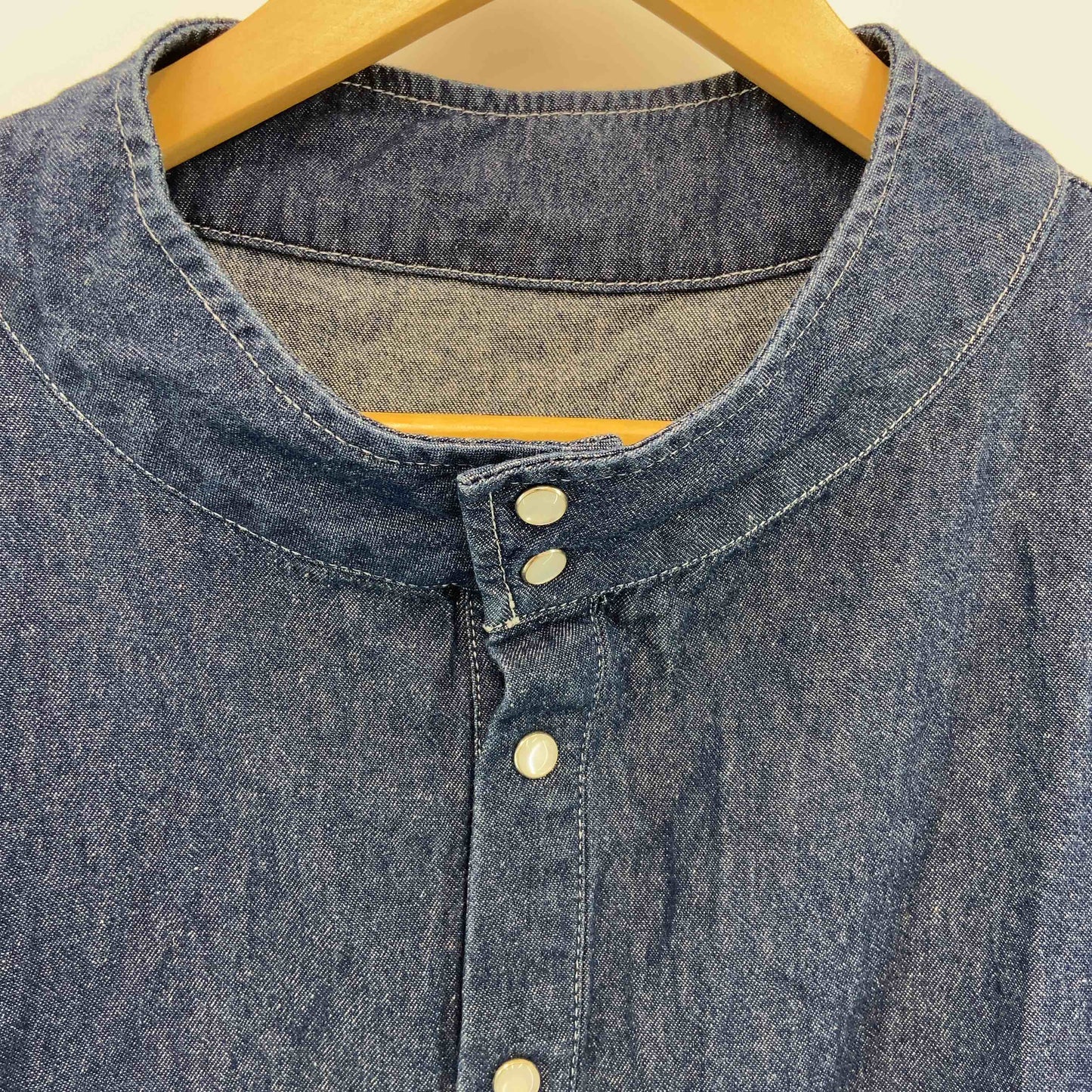 メンズ 長袖シャツ デニム ブルー