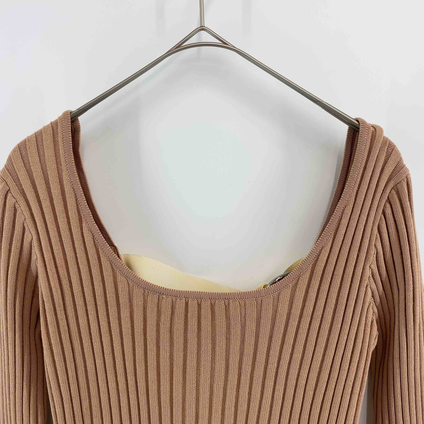 LEINWANDE　ラインヴァンド　リブニット　ボディースーツ　サイズフリー レディース ニット/セーター