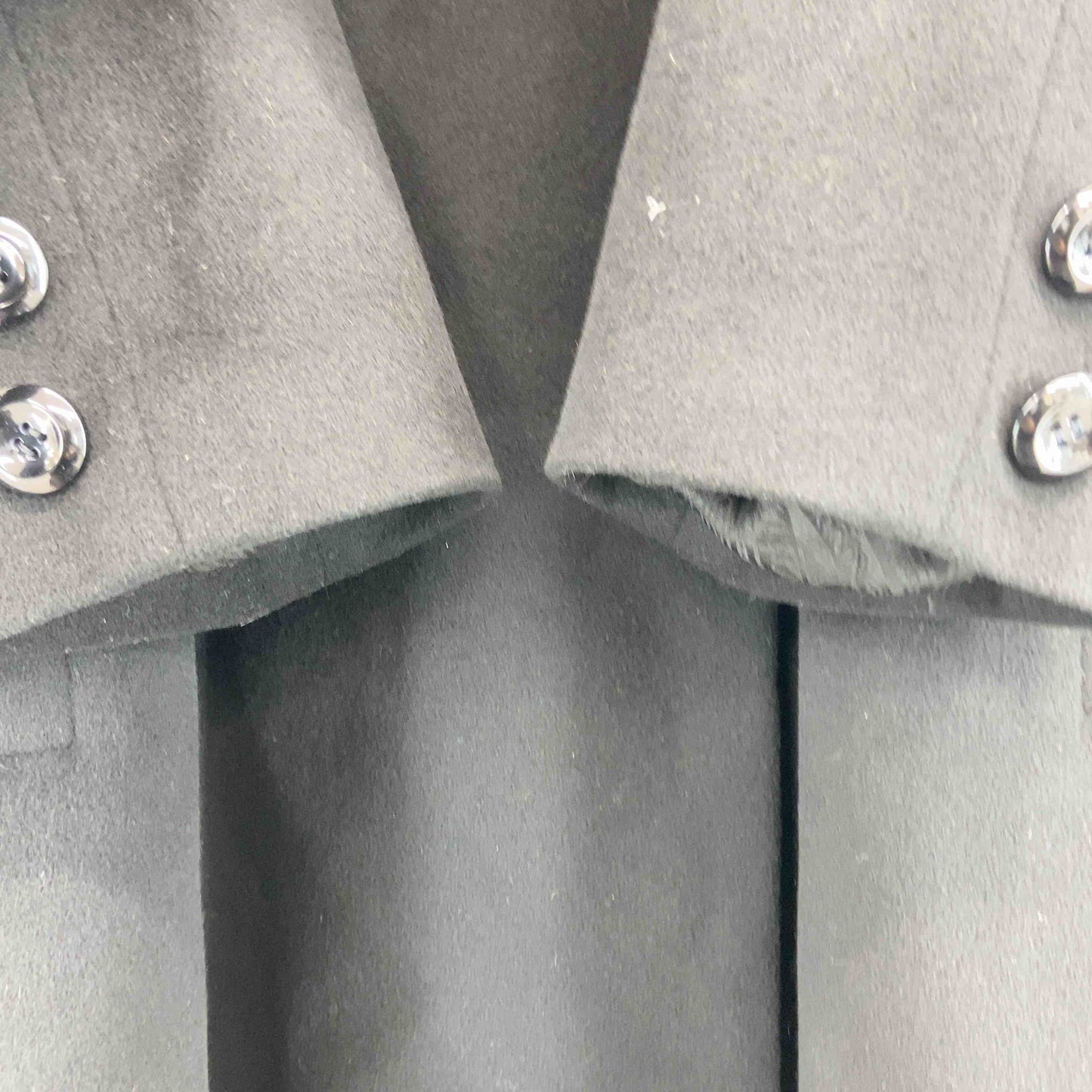 レディース チェスターコート カシミヤ ブラック