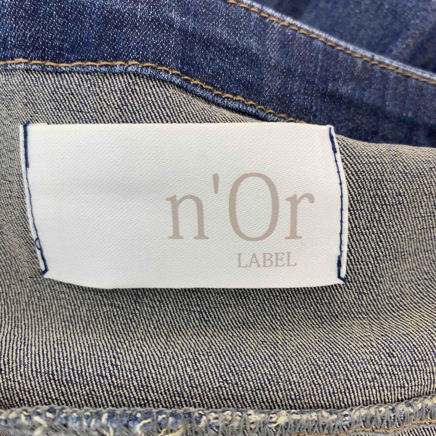 n'Or LABEL ノアールレーベル デニムワンピース 無地 シンプル レディース 半袖ワンピース