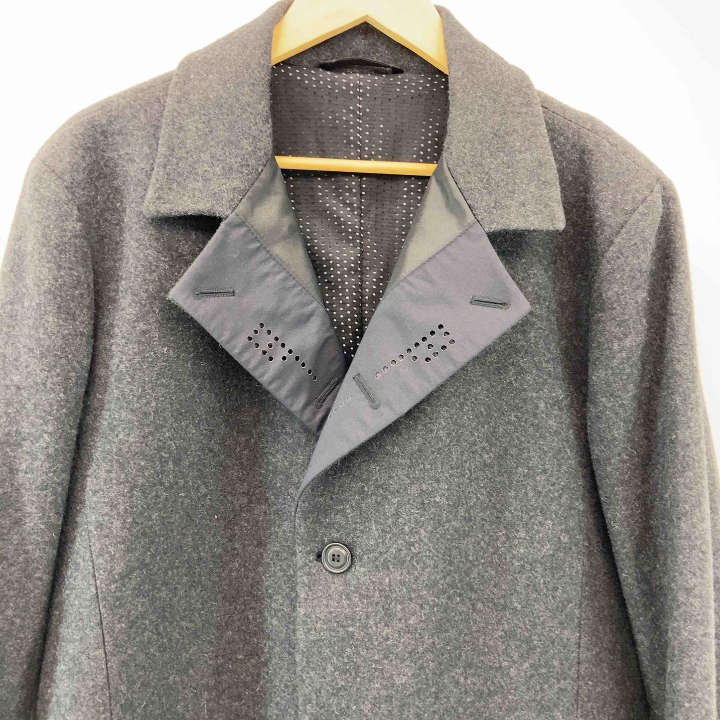 DIESEL ディーゼル メンズ チェスターコート ウール混 グレー