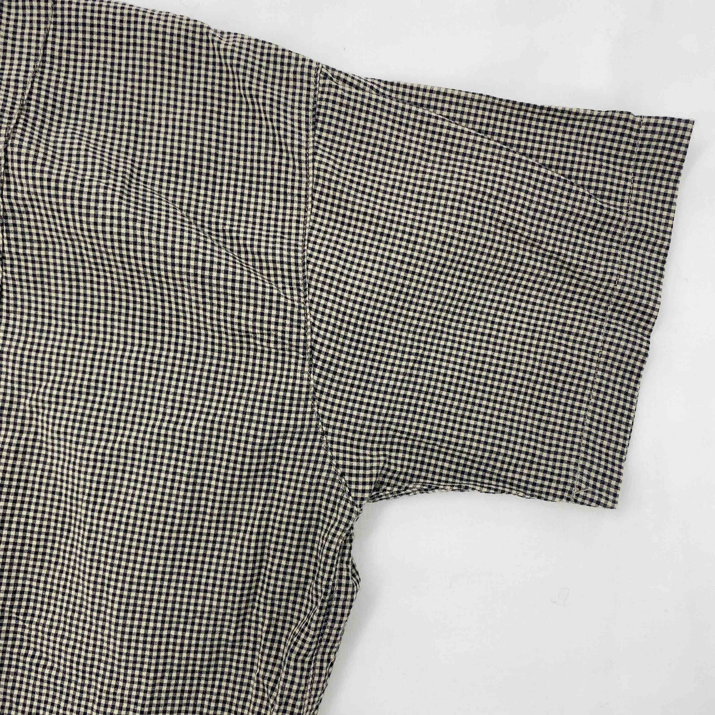 Samansa Mos2(SM2) サマンサモスモス レディース 半袖シャツ/ブラウス ベージュ ブラック チェック柄 tk