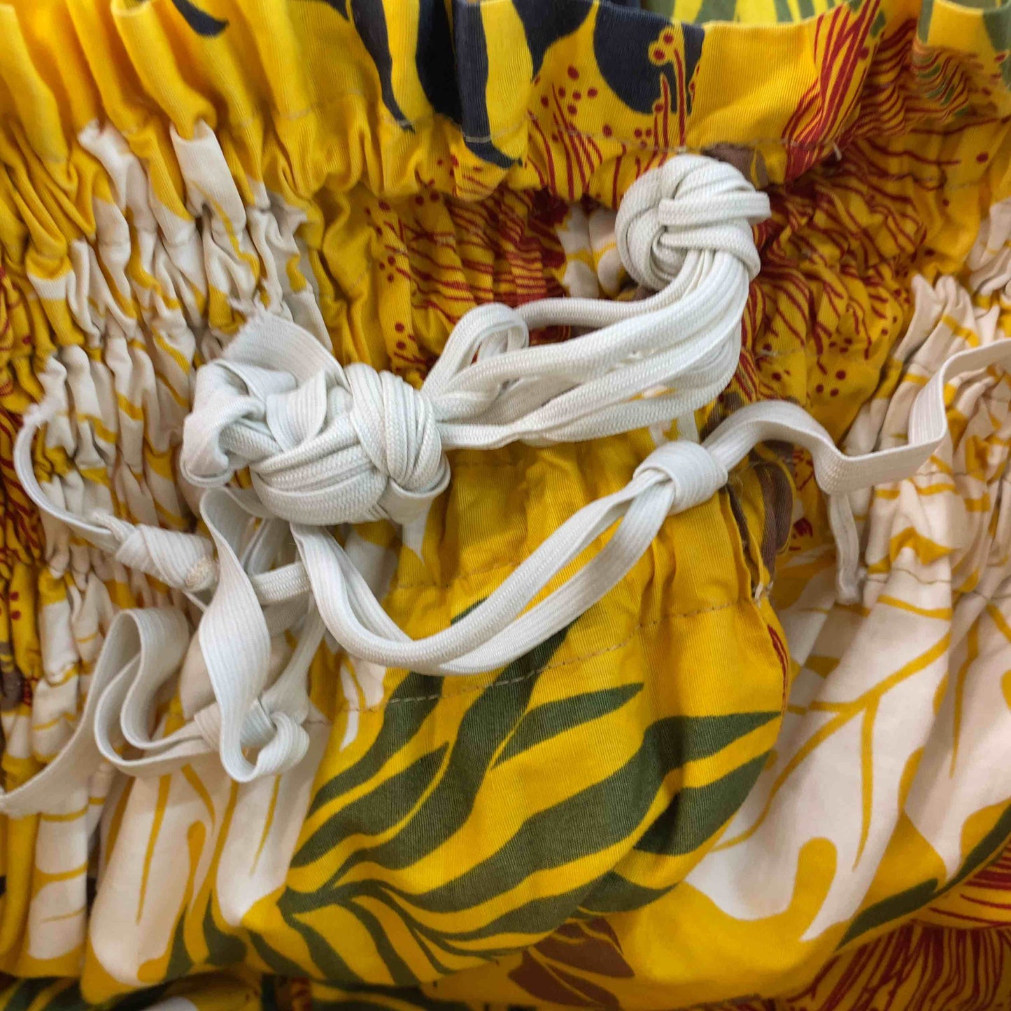 レディース ひざ丈スカート パウスカート ハワイアン フラダンス 黄色 イエロー