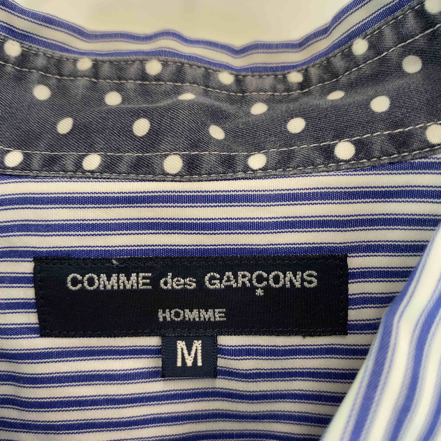 COMME des GARCONS HOMME DEUX コムデギャルソンオムドゥ メンズ 長袖シャツ　ボタンダウン　ストライプ　青