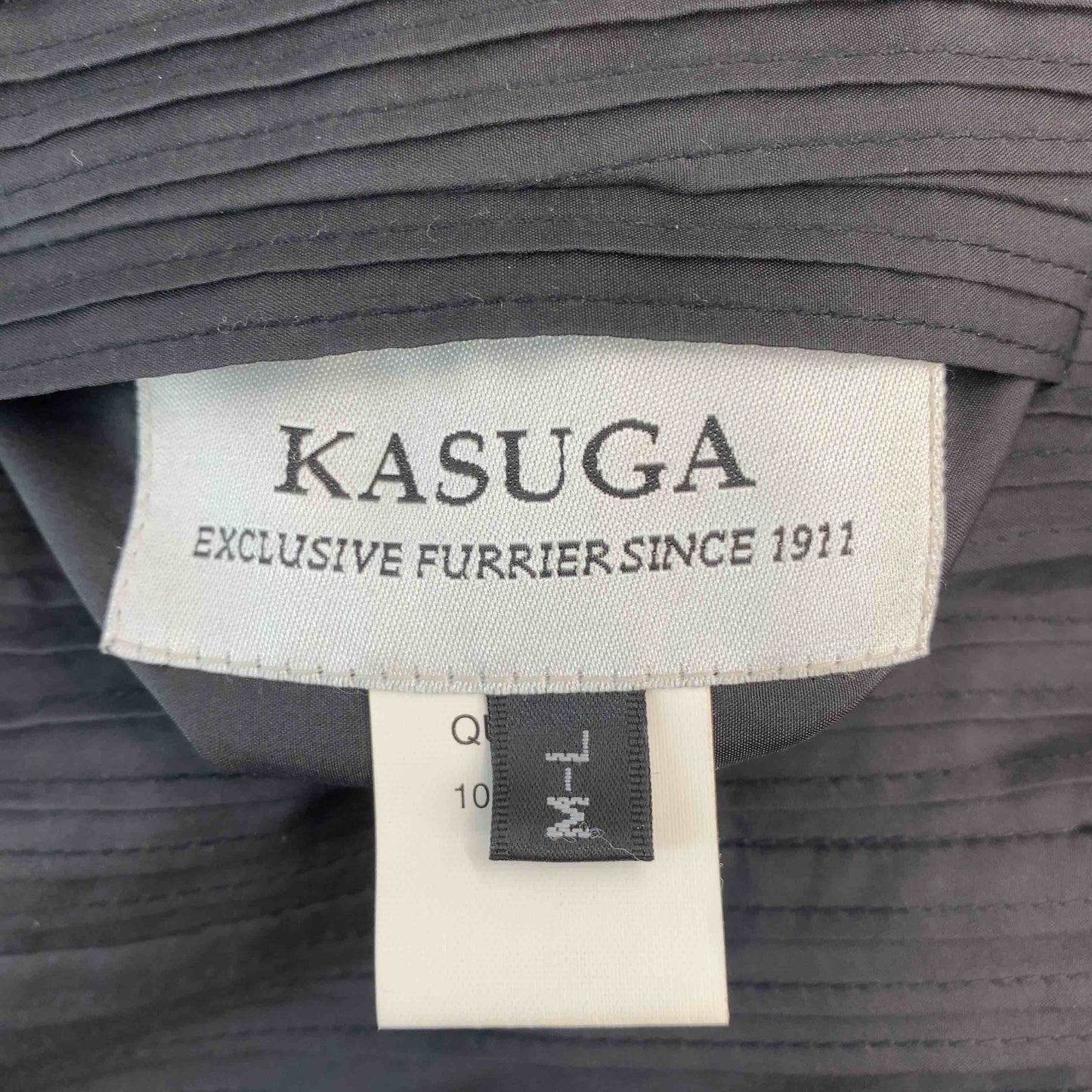 KASUGA  レディース 毛皮/ファーコート リバーシブル ラビットファー ブラック