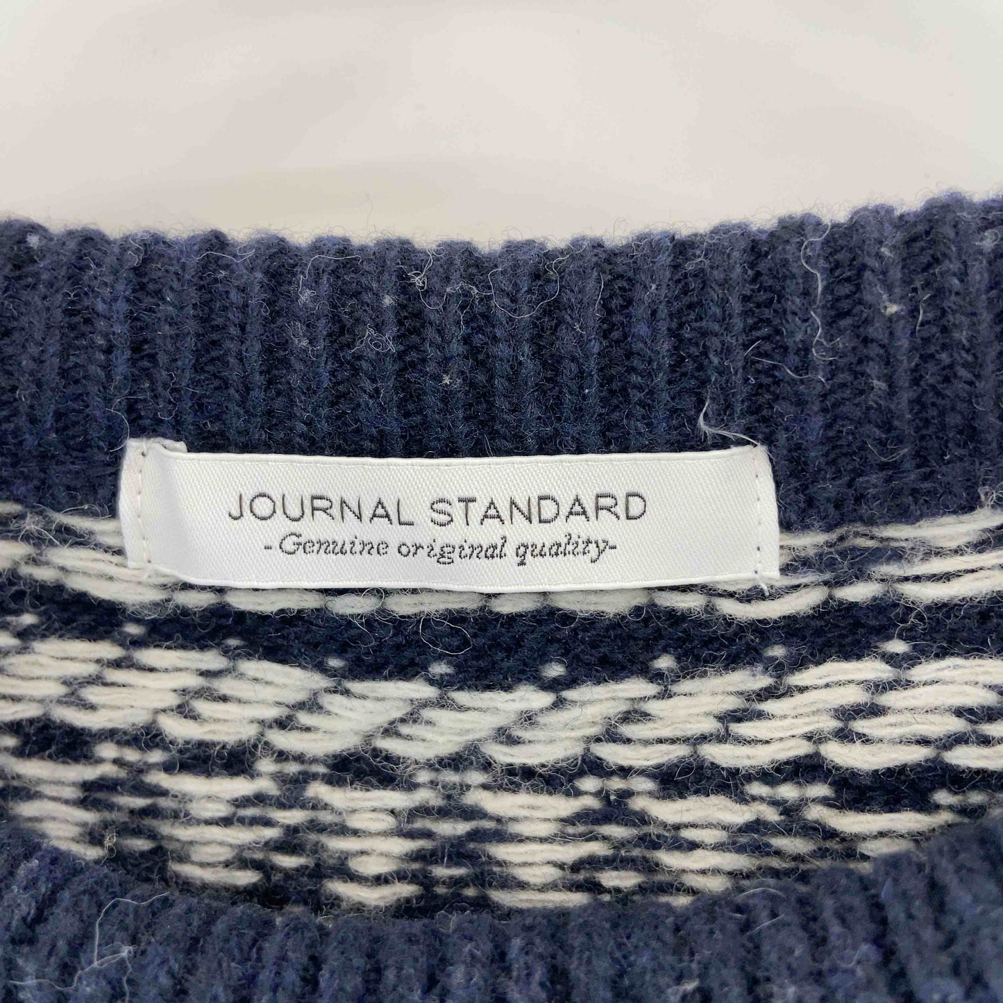 JOURNAL STANDARD ジャーナルスタンダード メンズ ニット/セーター ノルディック柄 ネイビー 紺 ウール混