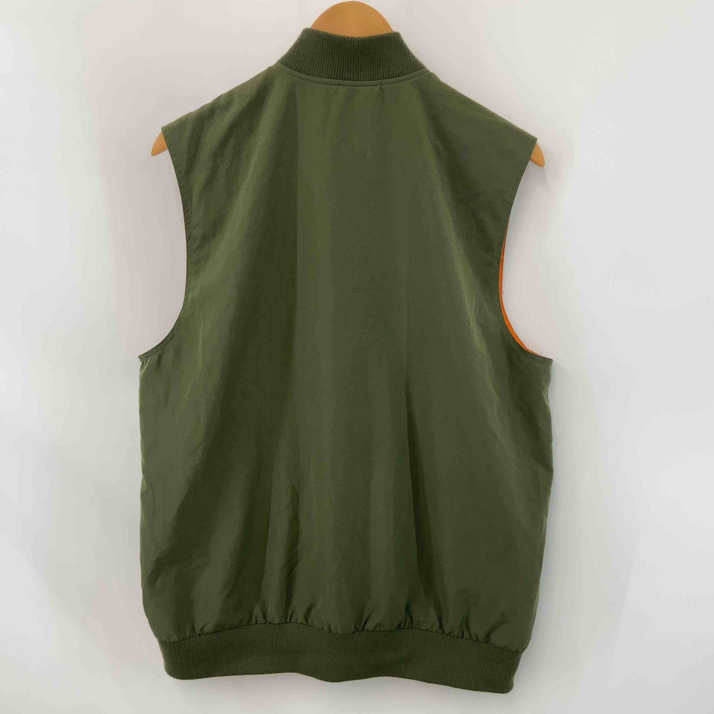 Doublefocus メンズ ベスト 緑 ミリタリー MA-1
