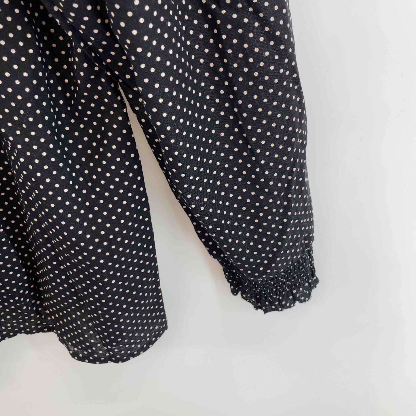 Samansa Mos2(SM2) サマンサモスモス ブラック 水玉 ドット柄  レディース 長袖シャツ/ブラウス