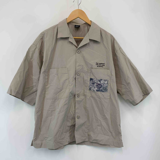 GU ジーユー メンズ 半袖シャツ ポリエステル混 サイズM Vネック