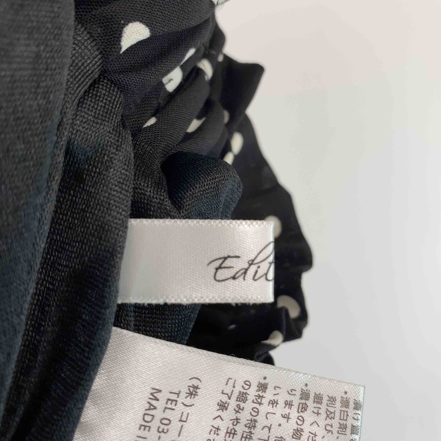 EditSheen エディットシーンレディース カジュアルパンツ ワイドパンツ ドット柄 ブラック