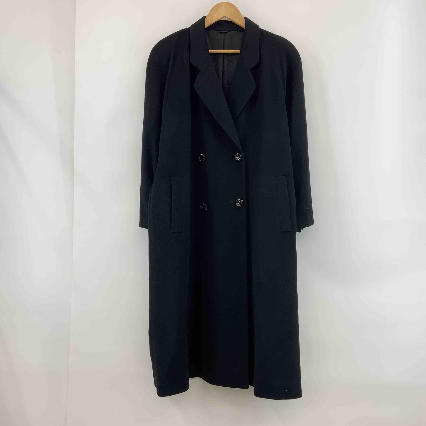 レディース チェスターコート カシミヤ ブラック