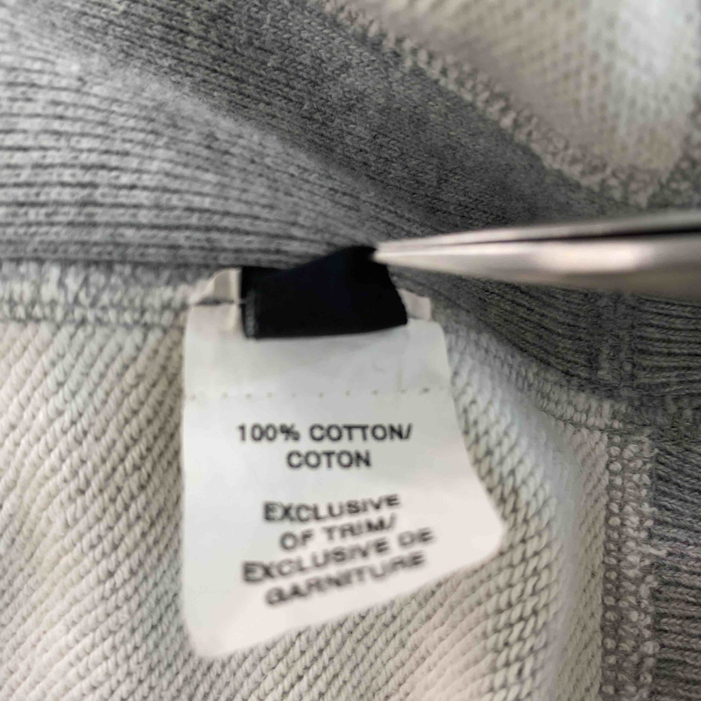 REIGNING CHAMP レイニングチャンプ メンズ スウェット グレー ラウンドネック 脇リブ切り替え