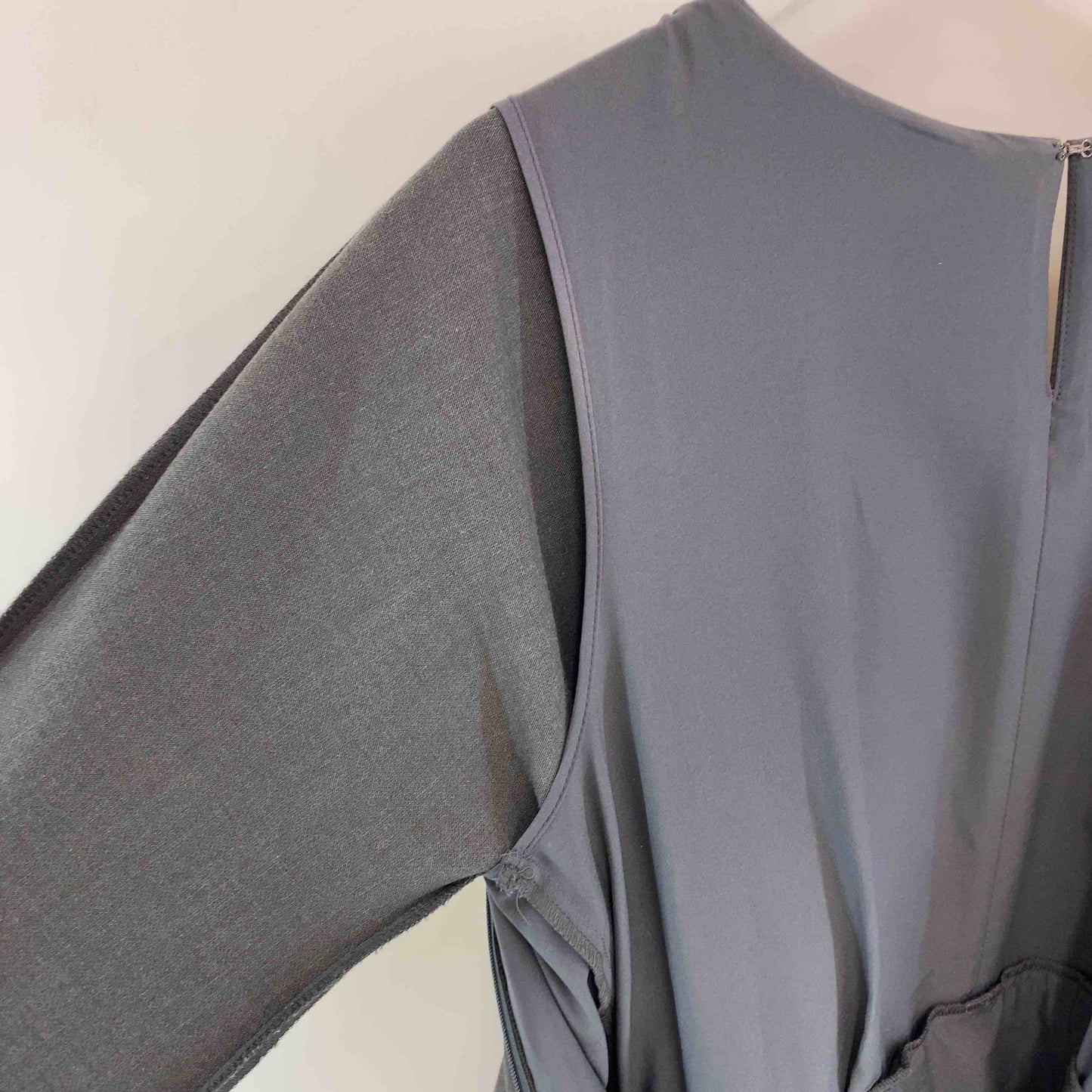 UNITED ARROWS green label relaxing ユナイテッドアローズグリーンレーベルリラクシング レディース 長袖ワンピース チャコールグレー ウエストタック