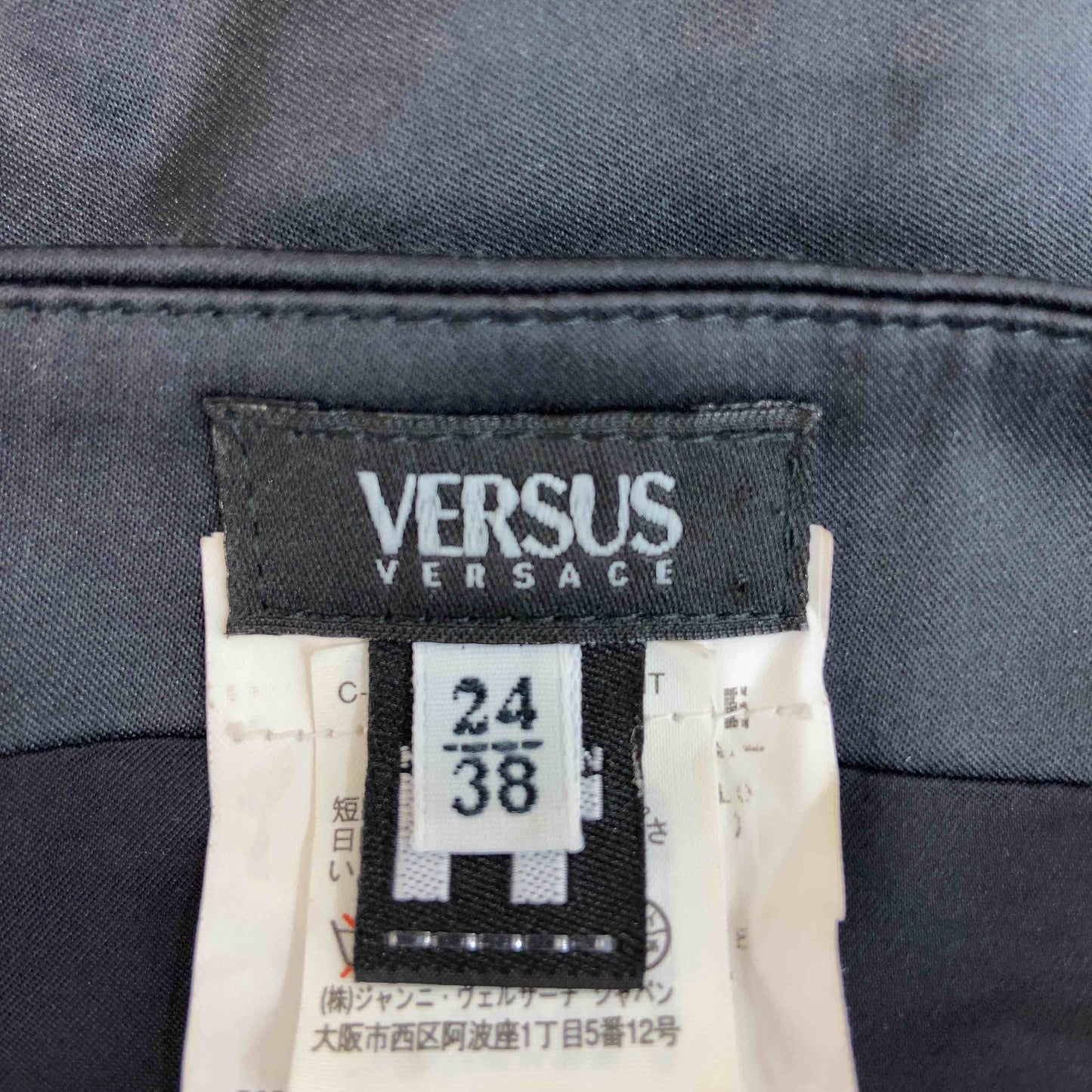 VERSACE ヴェルサーチェ レディース ノースリーブワンピースキャミワンピース サイドスリット ブラック イタリア製