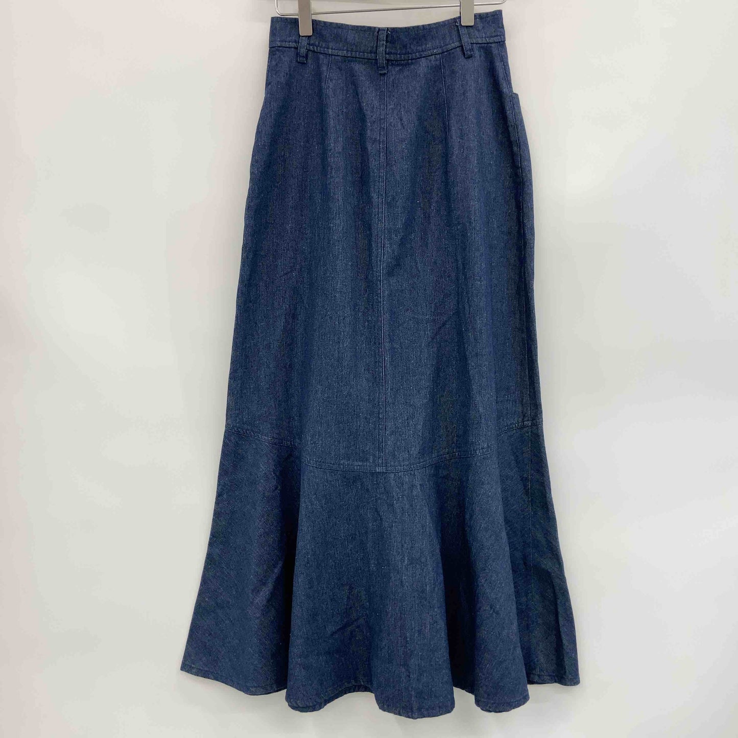 Melan Cleuge メランクルージュ デニムスカート ブルー系 フレアスカート 無地 シンプル レディース ロングスカート